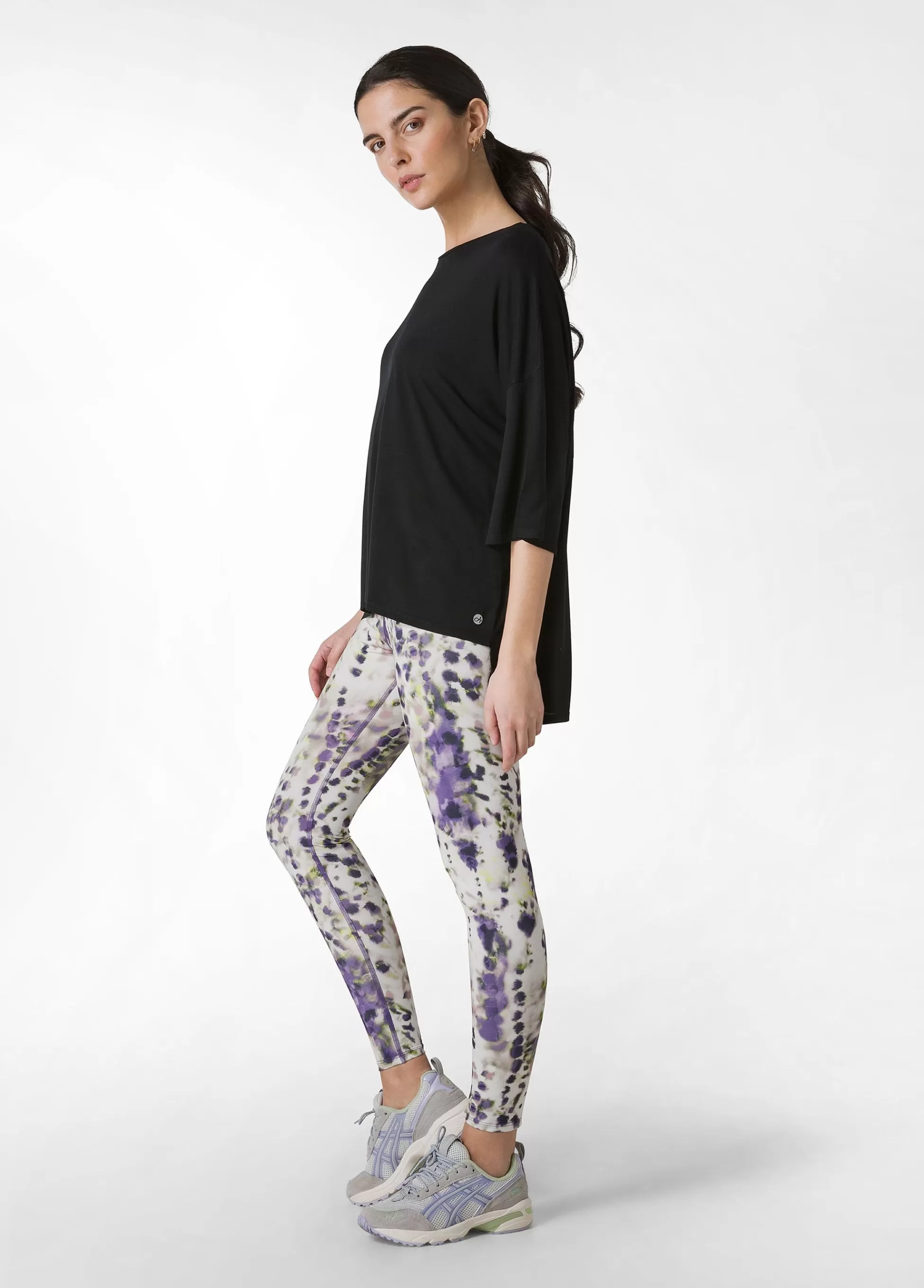 Donna DEHA Leggings & Pantaloni Sportivi*Leggings Yoga In Microfibra Riciclata Stampata Vio