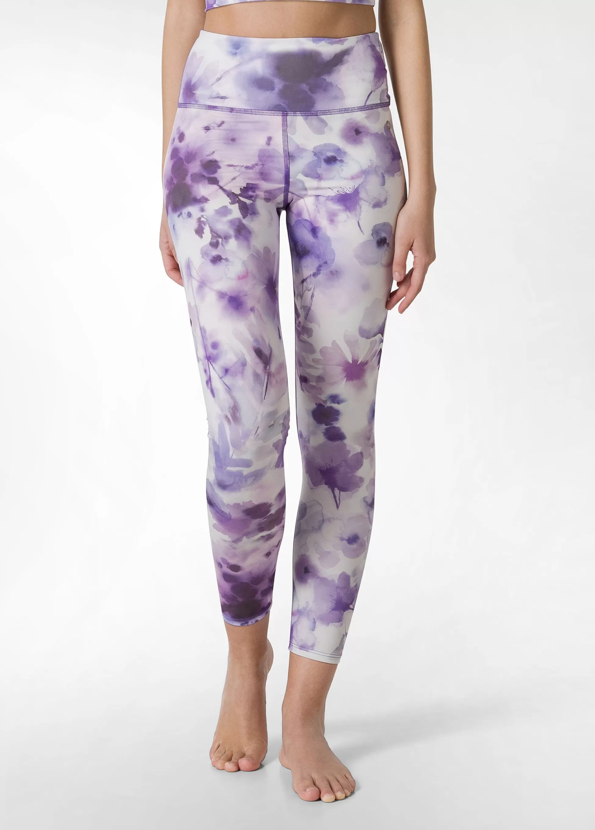 Donna DEHA Leggings & Pantaloni Sportivi*Leggings Yoga In Microfibra Riciclata Stampata Vio