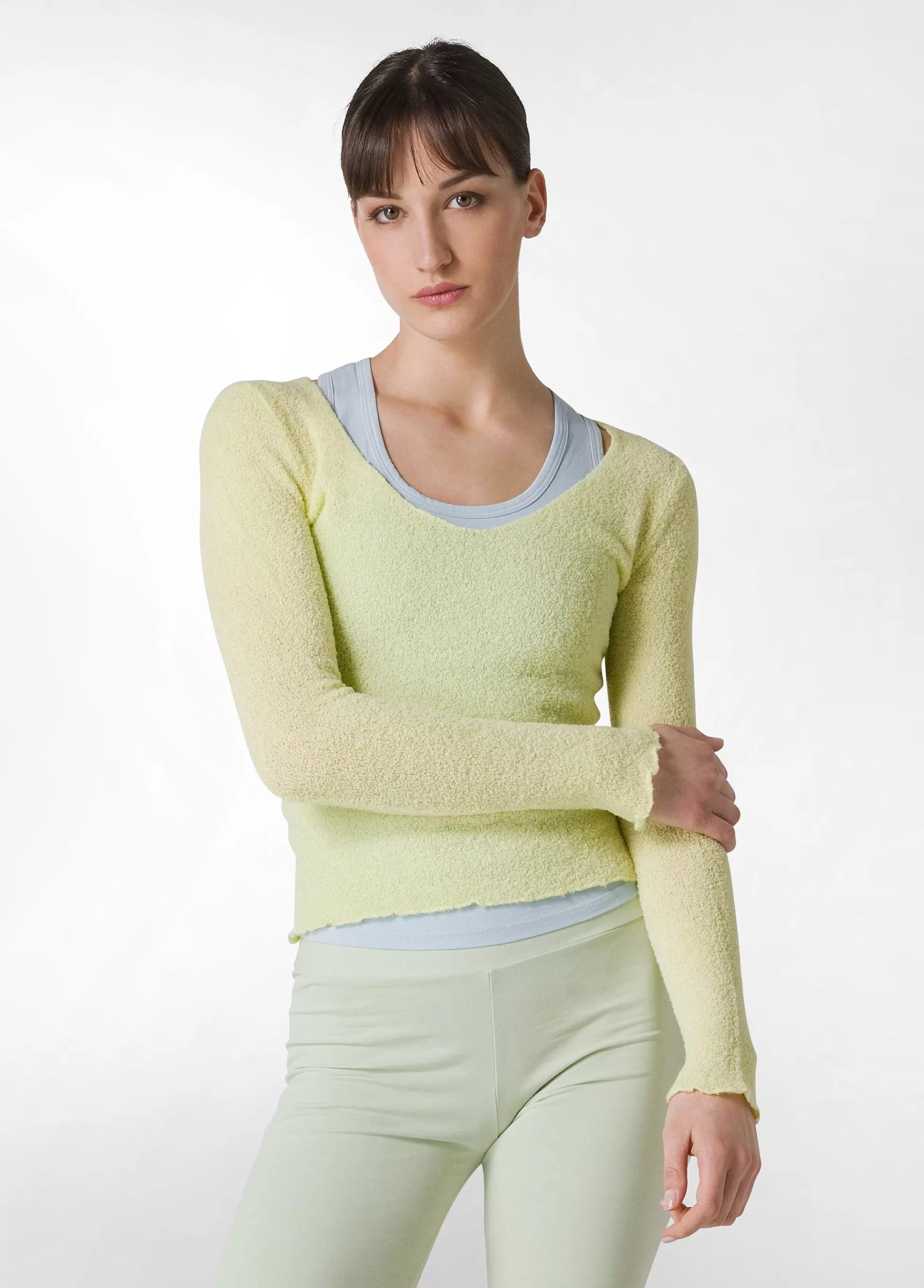 Donna DEHA Felpe & Maglieria*Maglia Boucle' Giallo