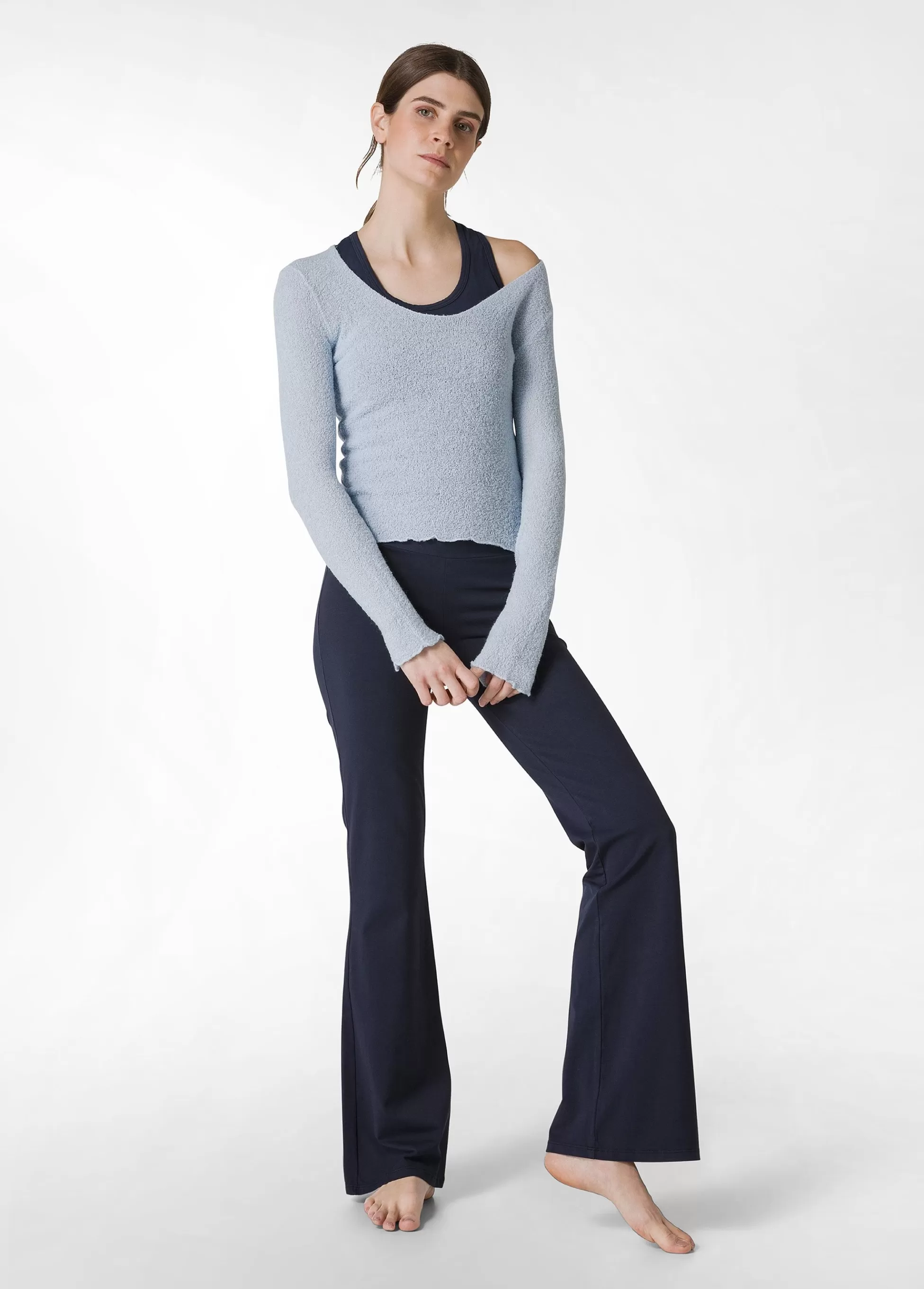 Donna DEHA Pantaloni*Pantajazz Jersey Stretch Blu
