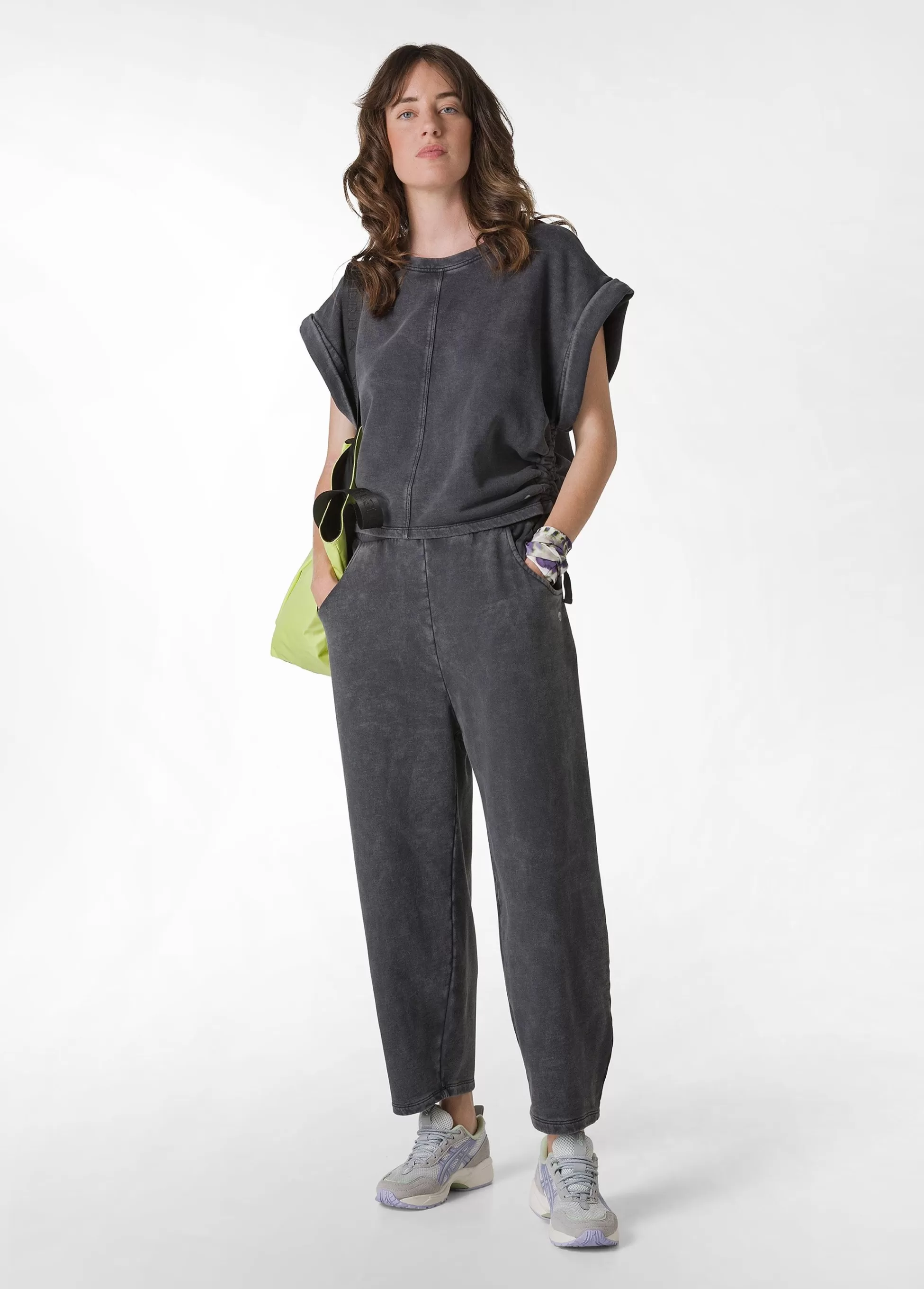 Donna DEHA Pantaloni*Pantalone Balloon Marmorizzato Nero