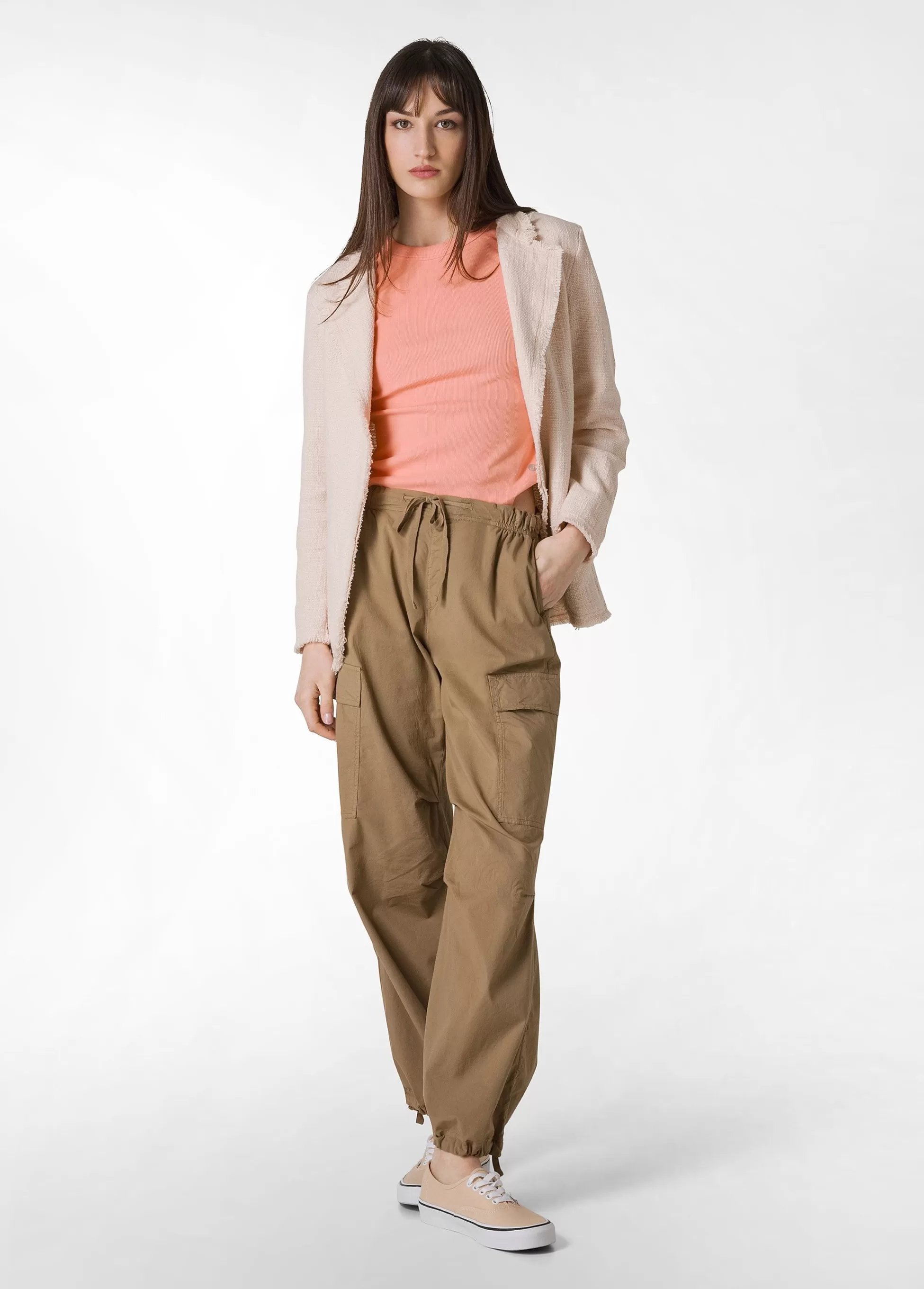 Donna DEHA Pantaloni*Pantalone Cargo In Popeline Marrone