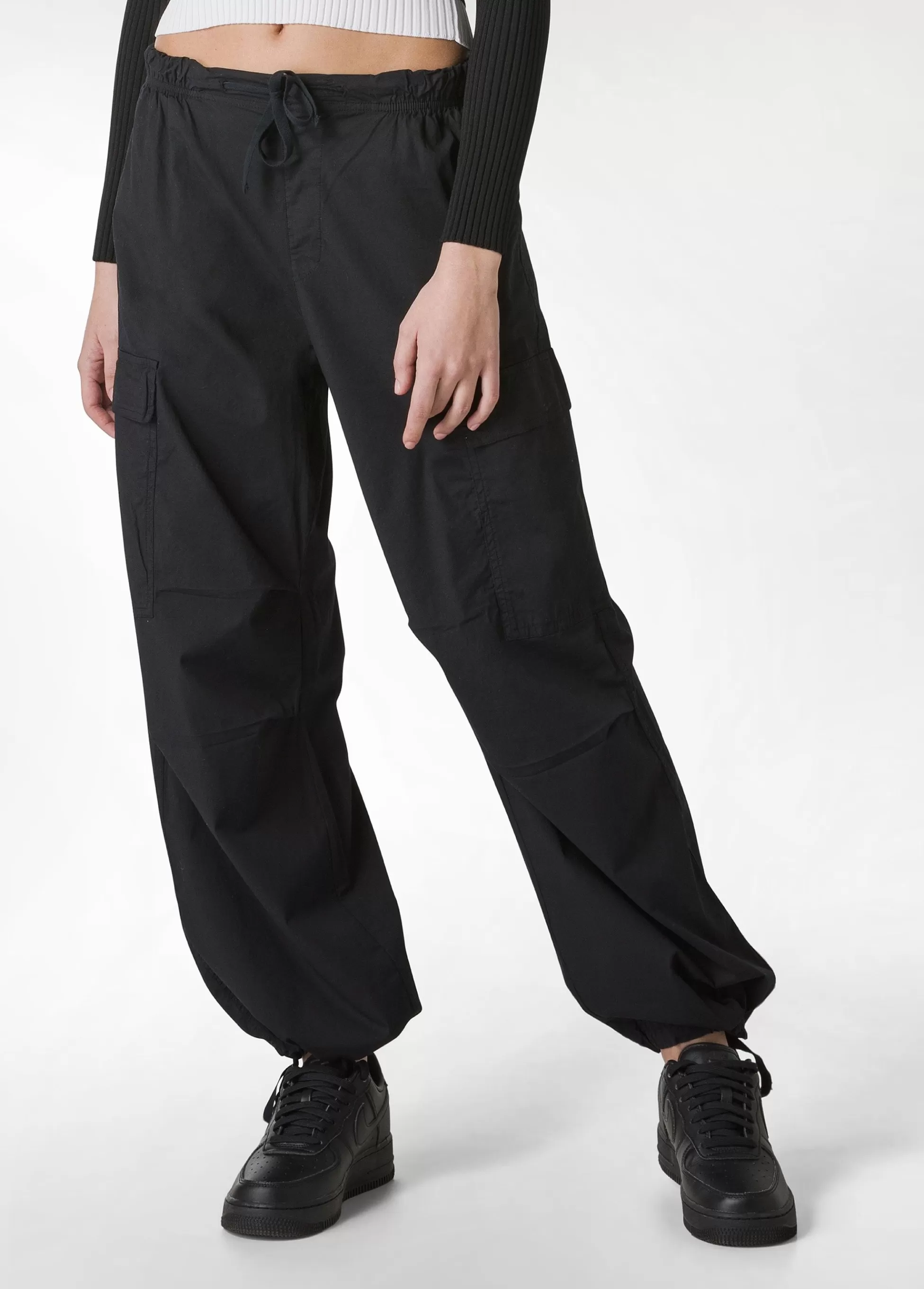 Donna DEHA Pantaloni*Pantalone Cargo In Popeline Nero