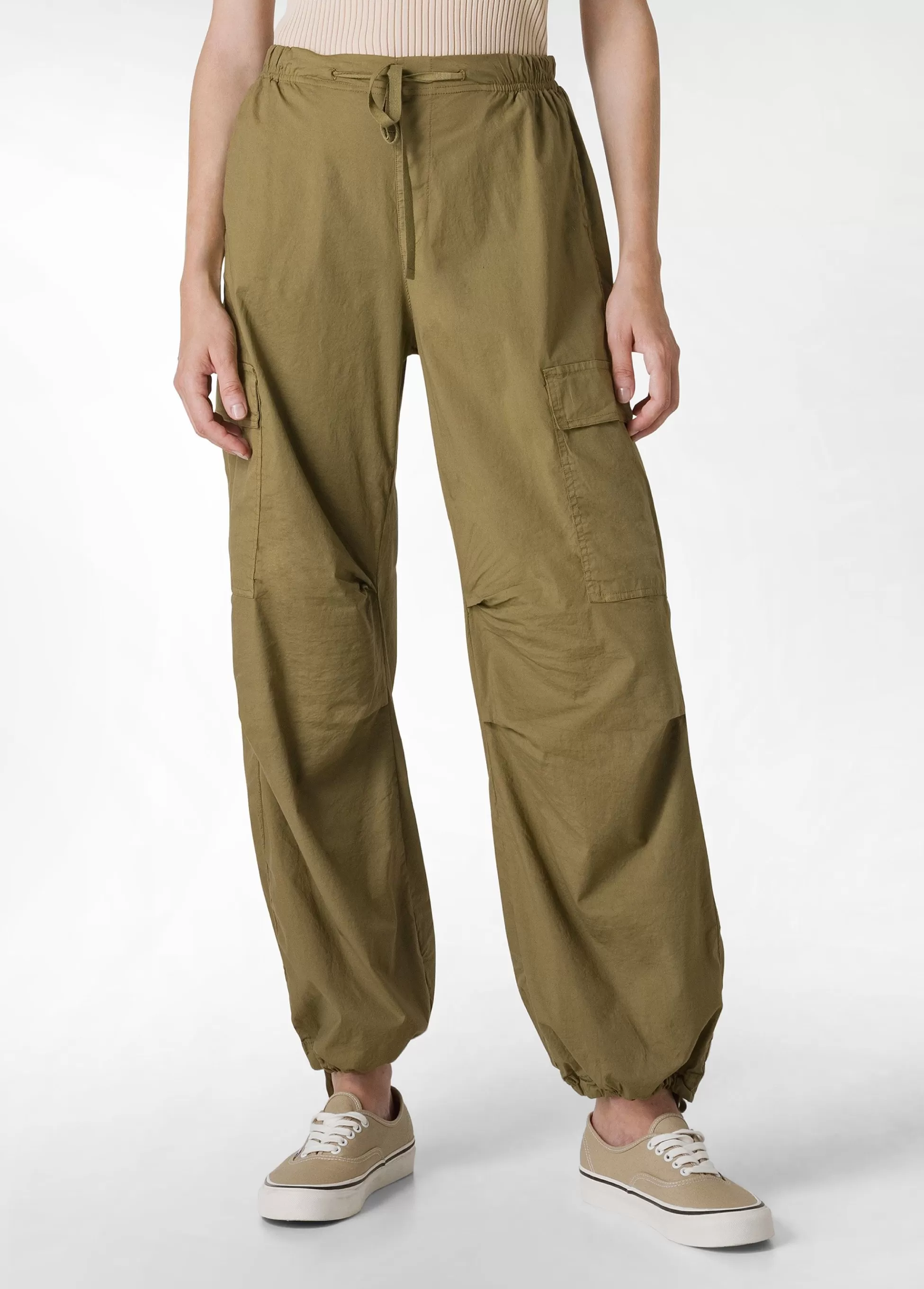 Donna DEHA Pantaloni*Pantalone Cargo In Popeline Verde