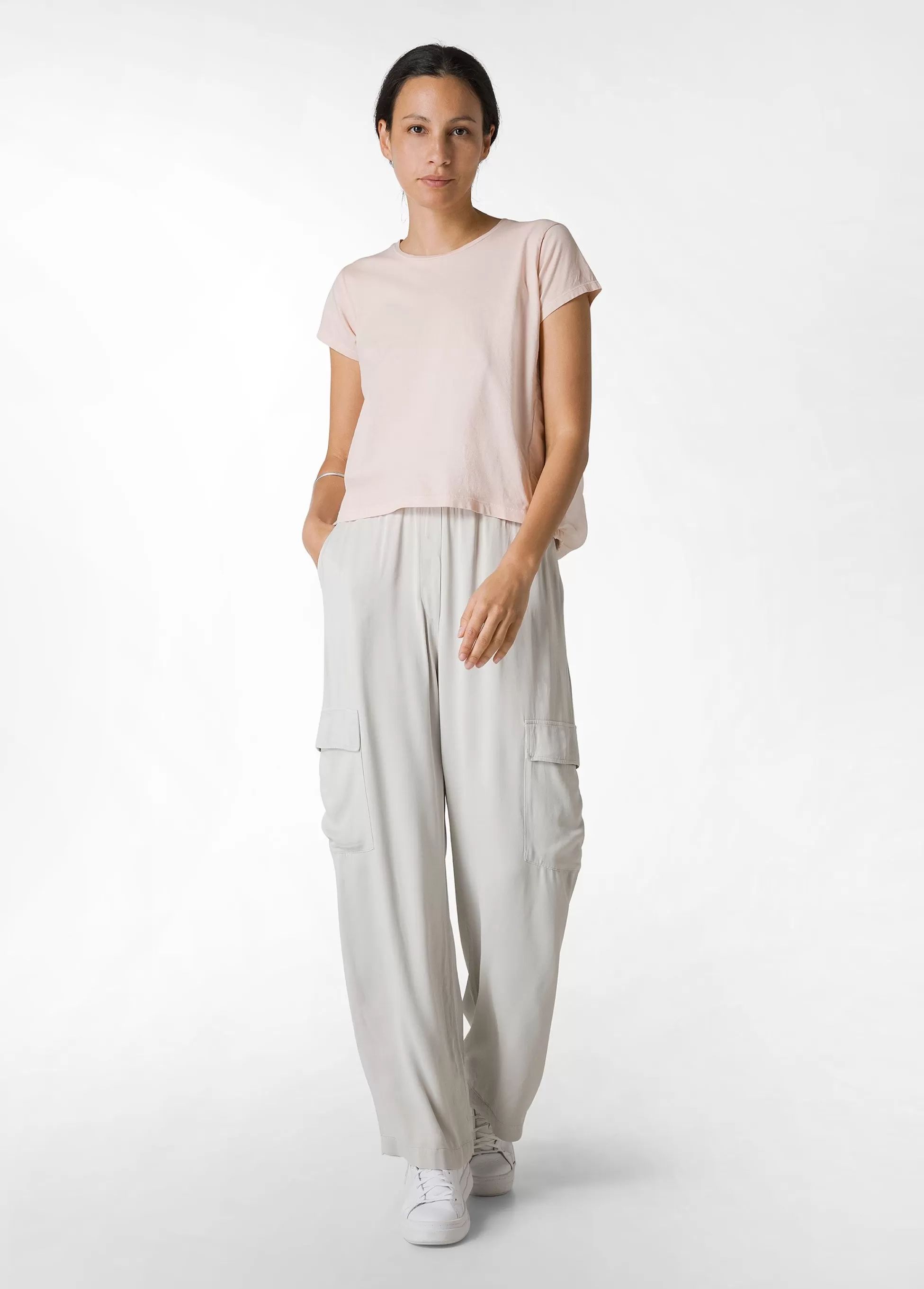 Donna DEHA Pantaloni*Pantalone Cargo In Raso Grigio