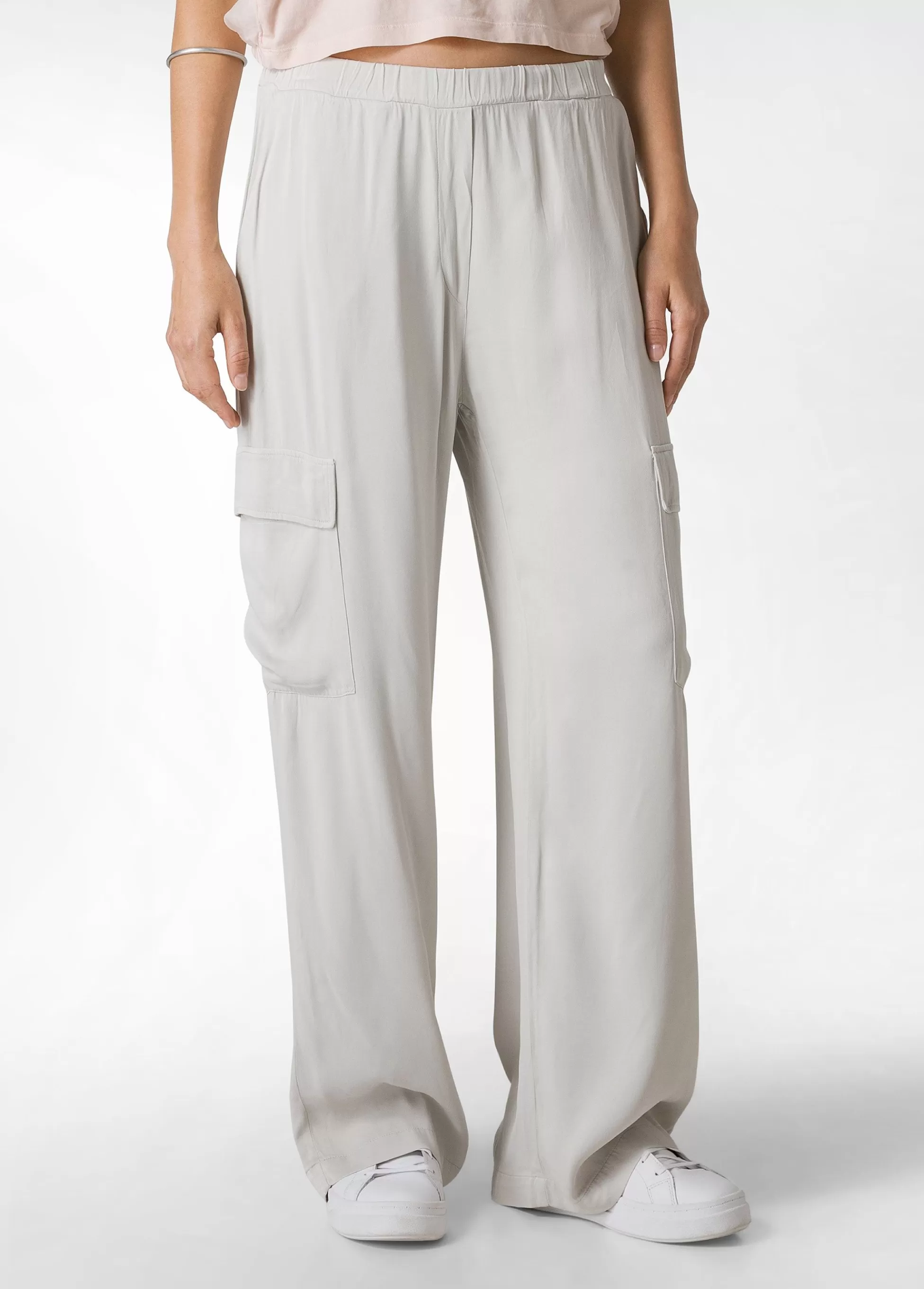 Donna DEHA Pantaloni*Pantalone Cargo In Raso Grigio