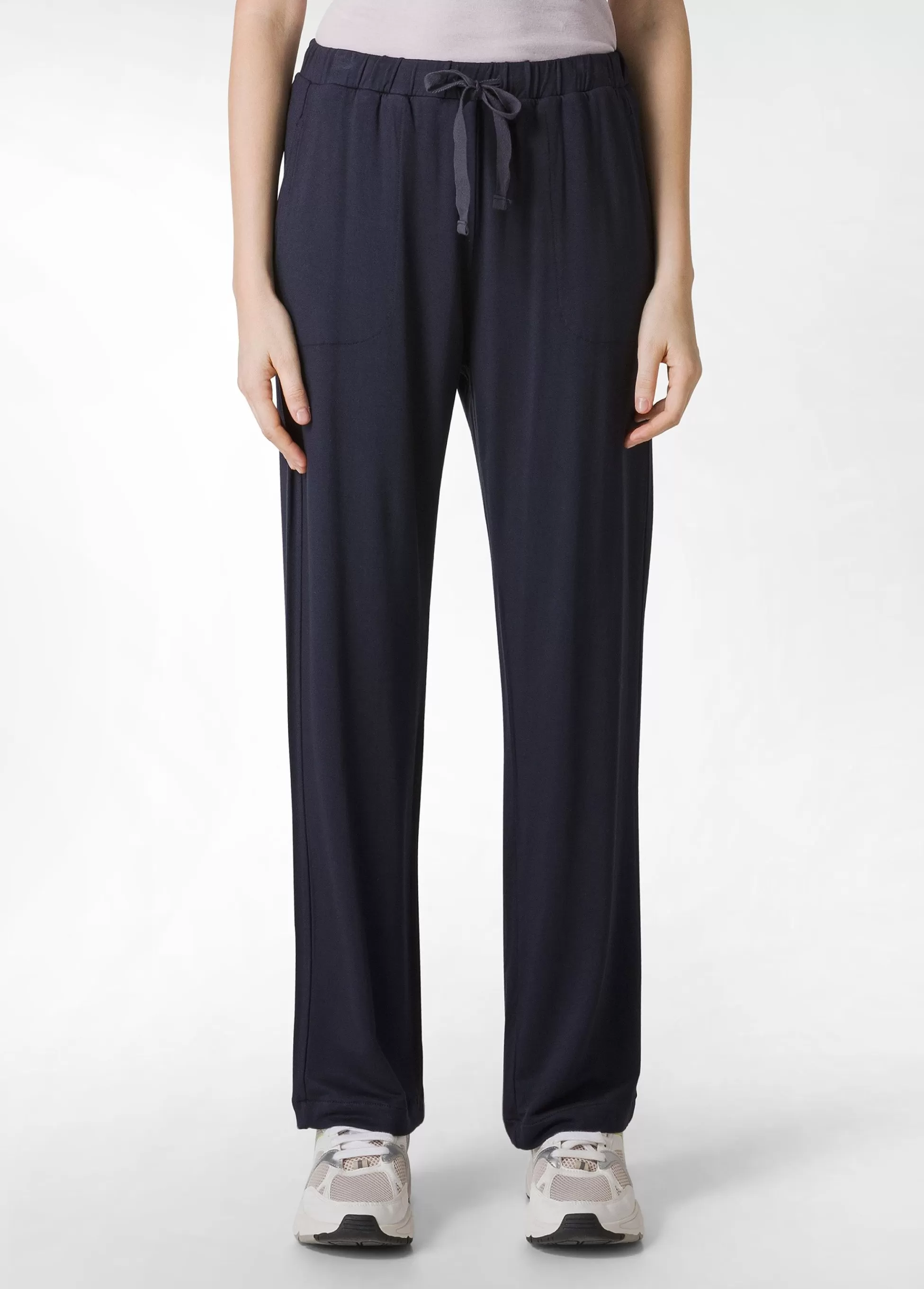 Donna DEHA Pantaloni*Pantalone Comfort Di Viscosa Gamba Dritta Blu