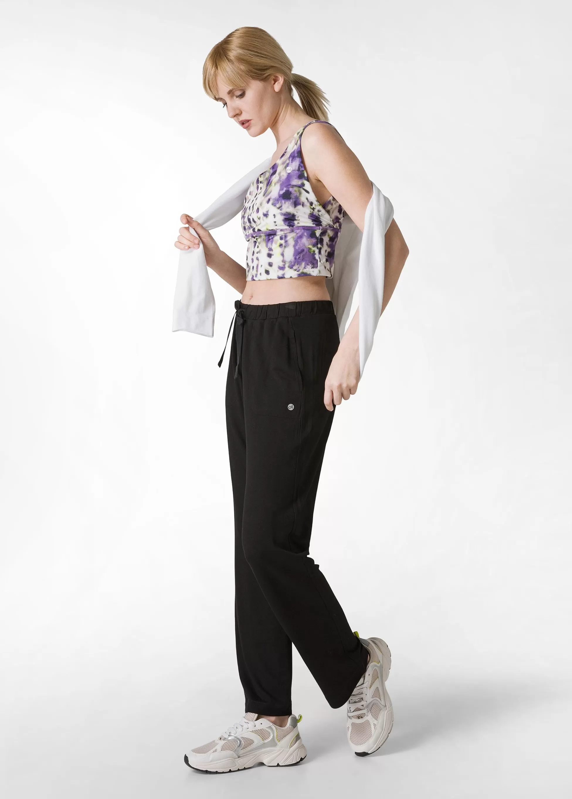 Donna DEHA Pantaloni*Pantalone Comfort Di Viscosa Gamba Dritta Nero