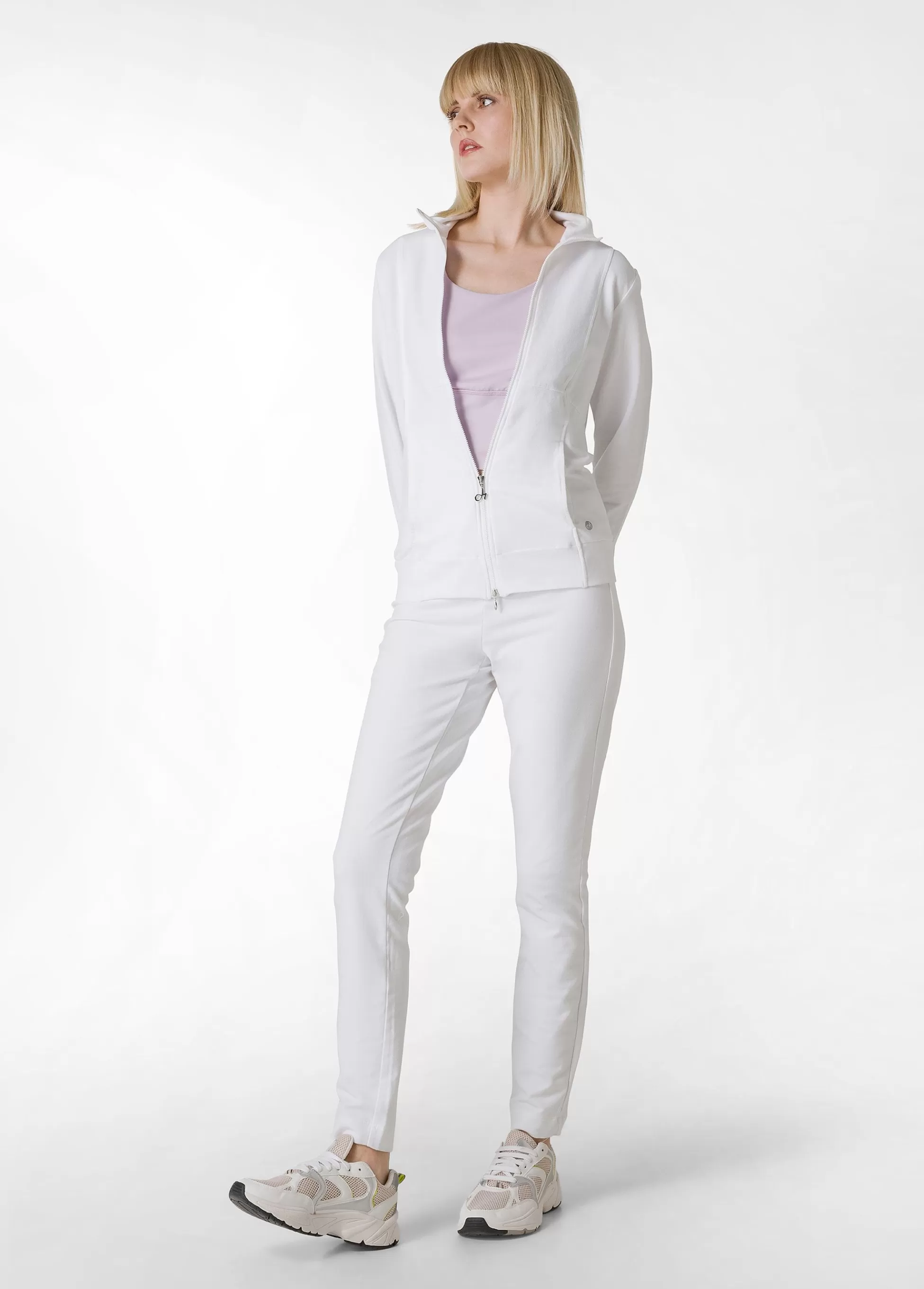 Donna DEHA Pantaloni*Pantalone Core In Felpa Leggera Bianco