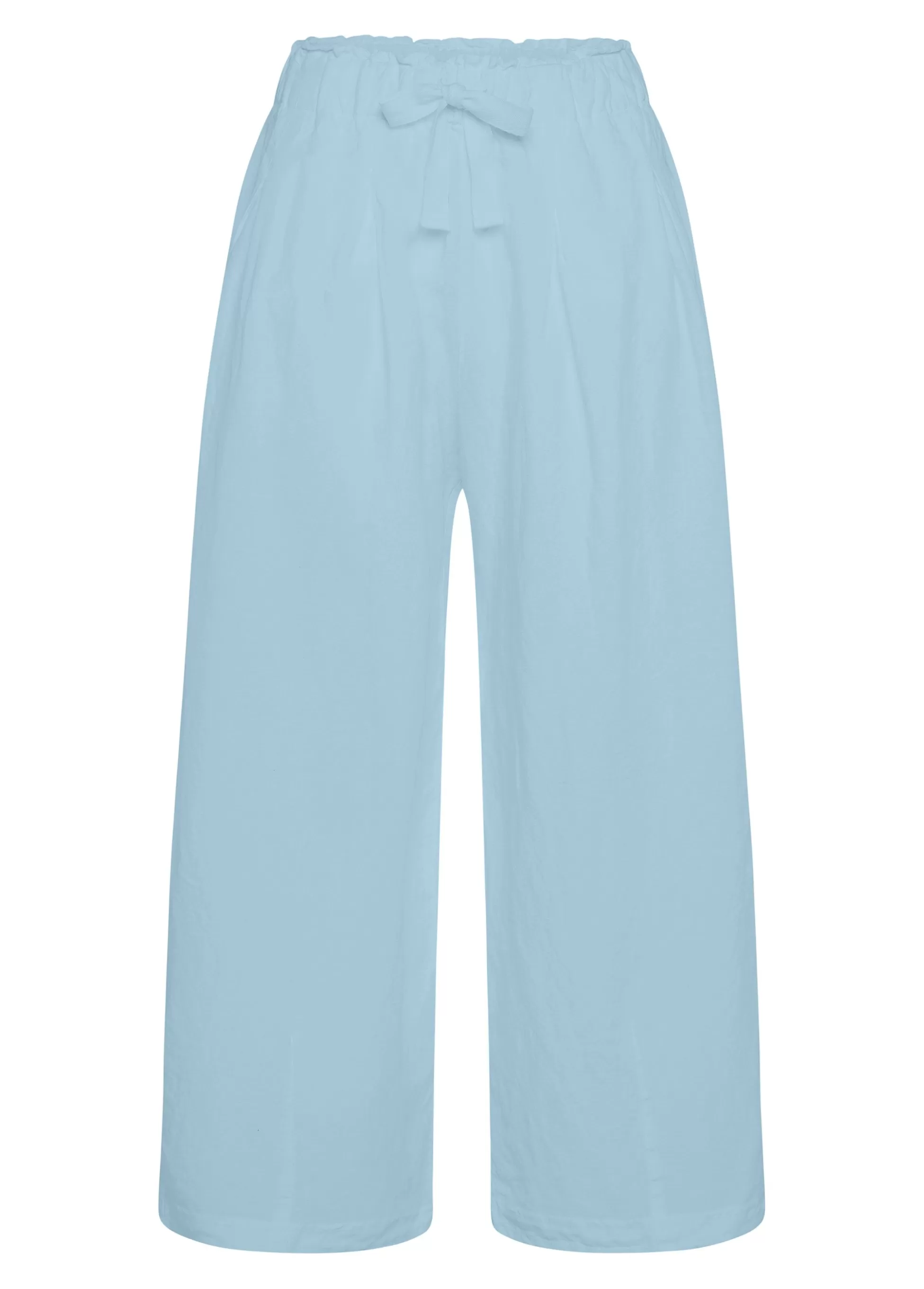 Donna DEHA Pantaloni*Pantalone Cropped Misto Lino E Lyocell Blu