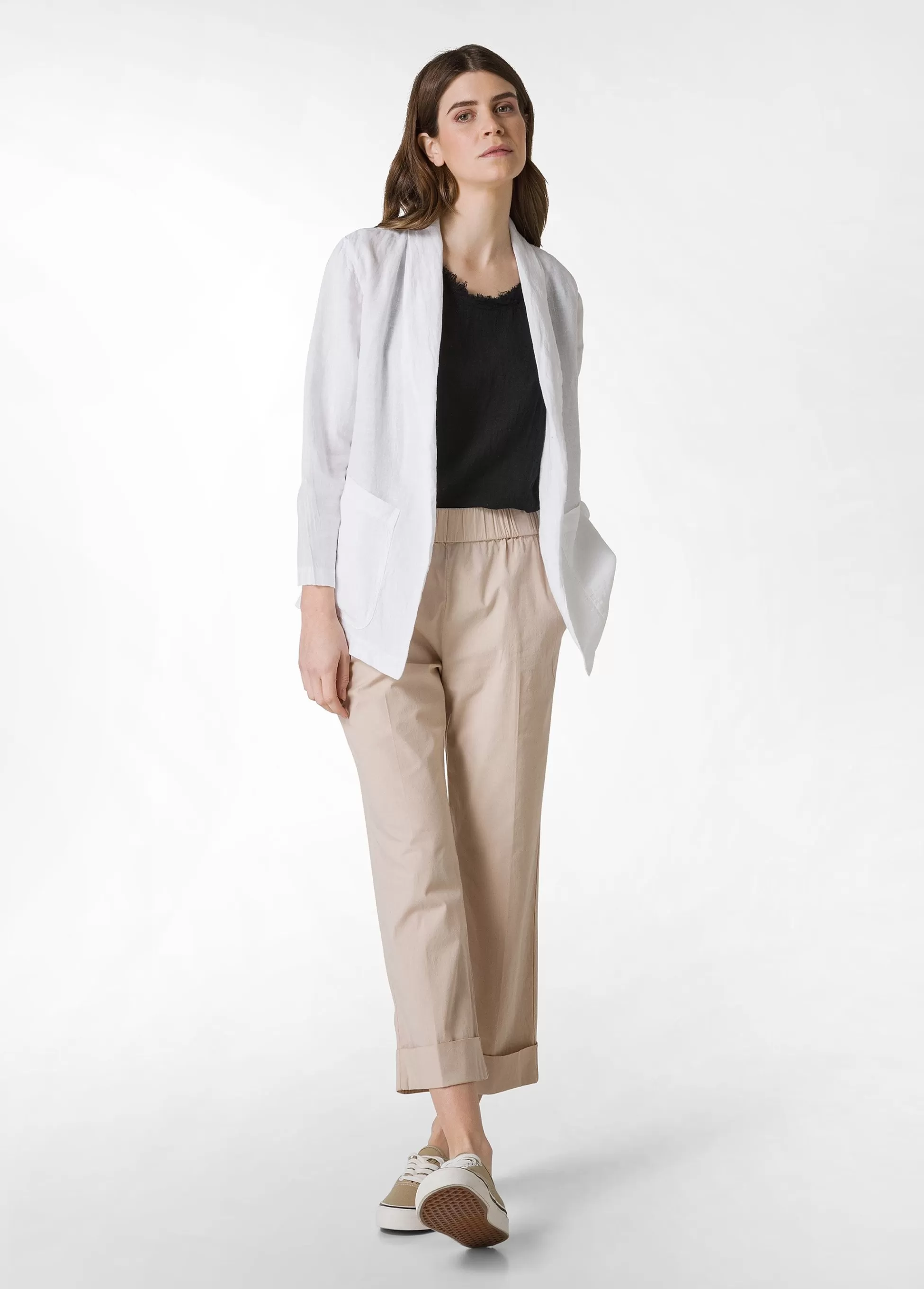 Donna DEHA Pantaloni*Pantalone Dritto In Popeline Beige
