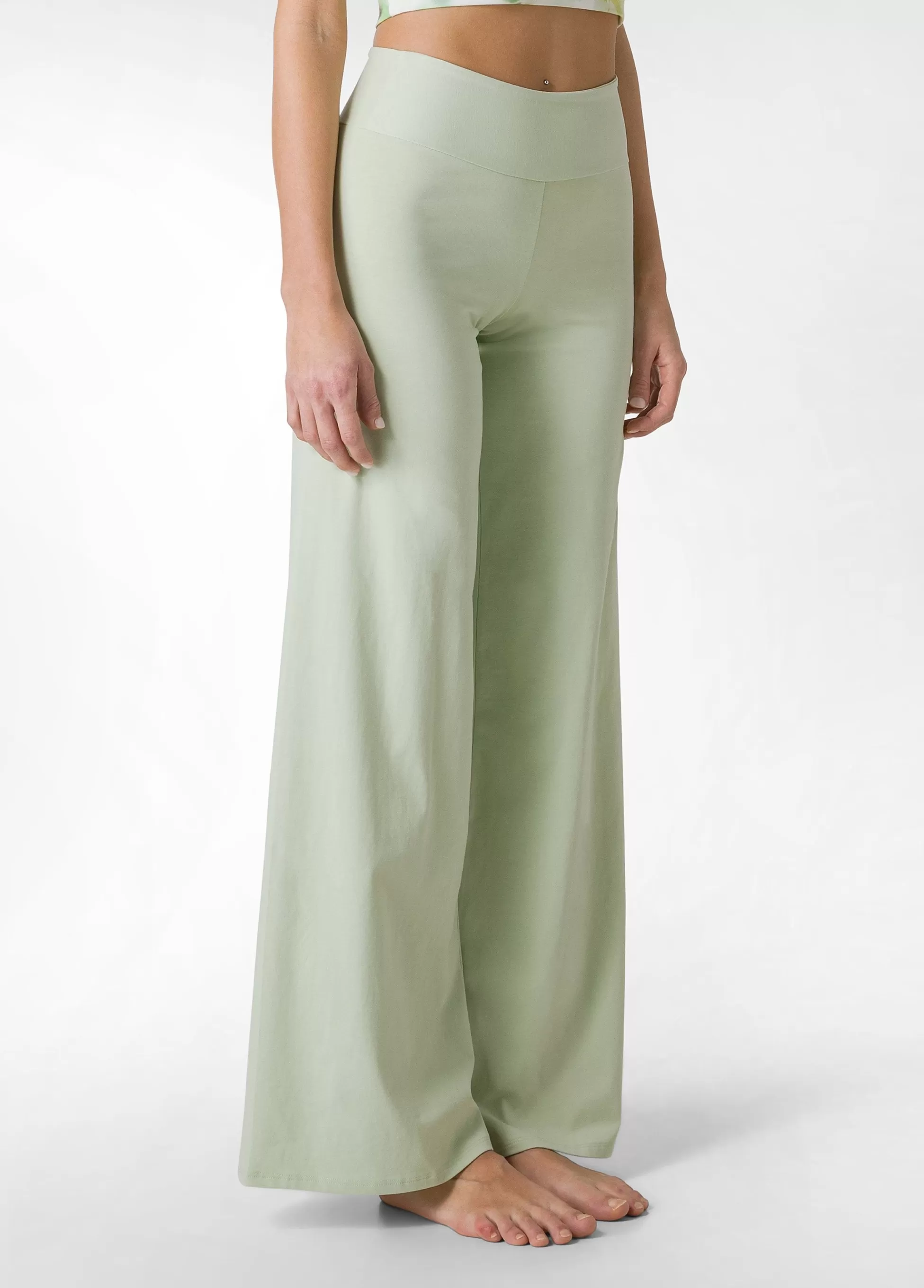 Donna DEHA Pantaloni*Pantalone Gamba Larga In Jersey Verde