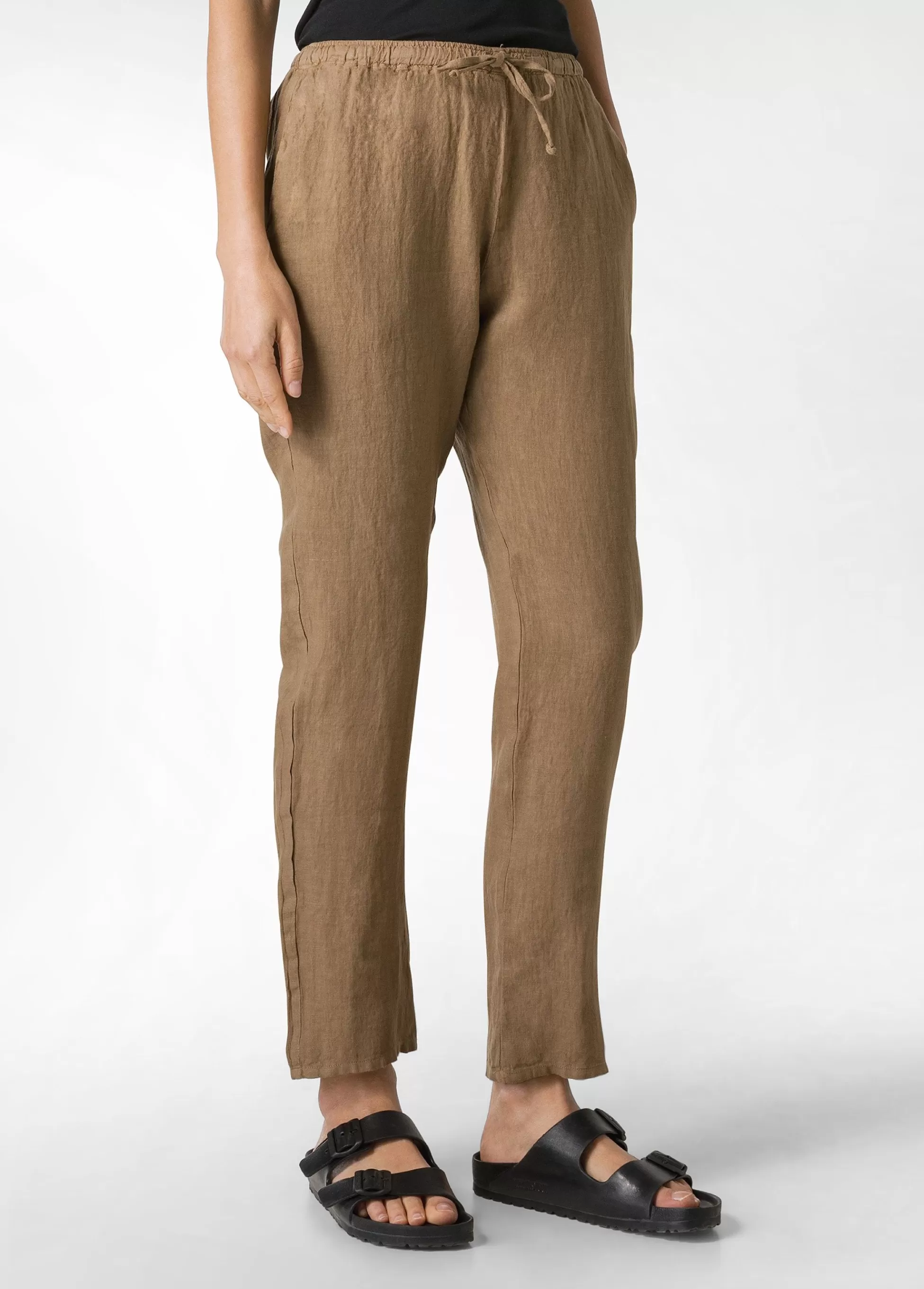 Donna DEHA Pantaloni*Pantalone In Lino Con Coulisse Marrone