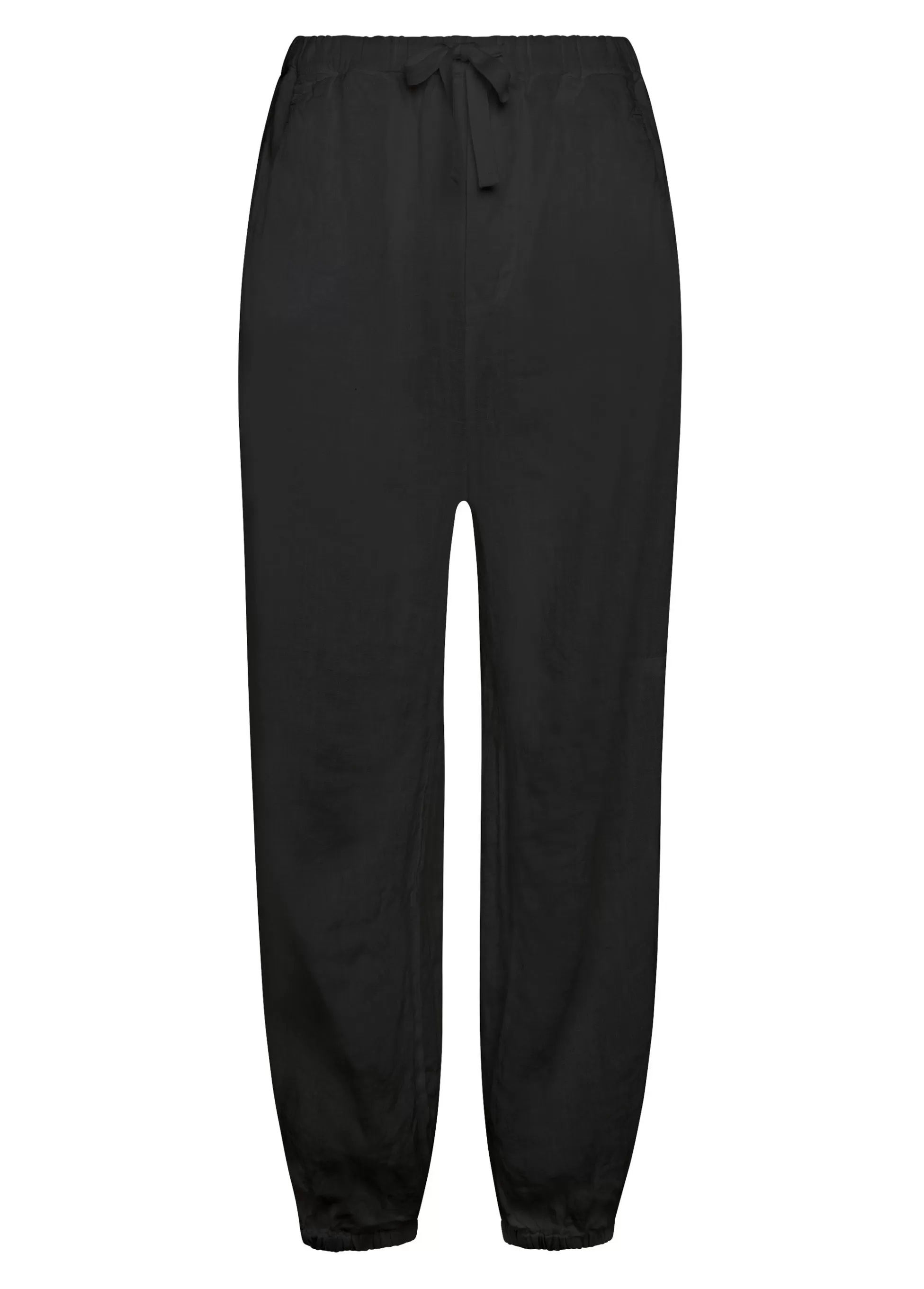 Donna DEHA Pantaloni*Pantalone Jogger In Lino Nero