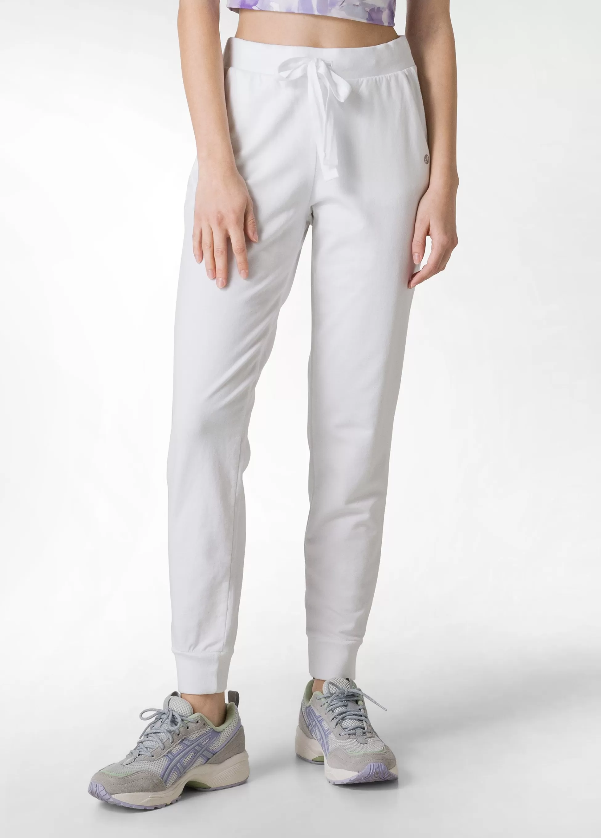 Donna DEHA Pantaloni*Pantalone Jogger Leggero Con Polsino Bianco
