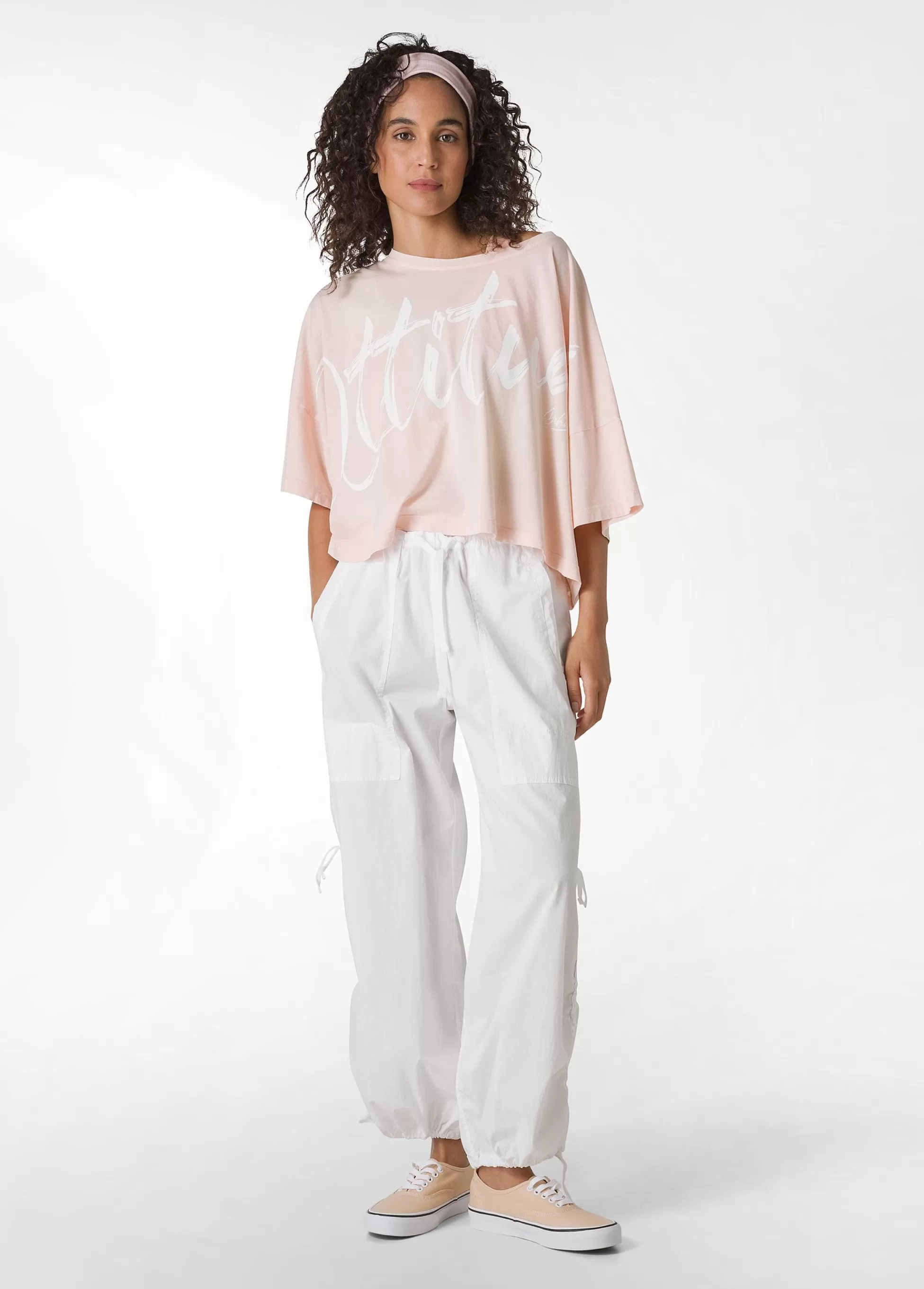 Donna DEHA Pantaloni*Pantalone Magnum In Poplin Leggero Bianco