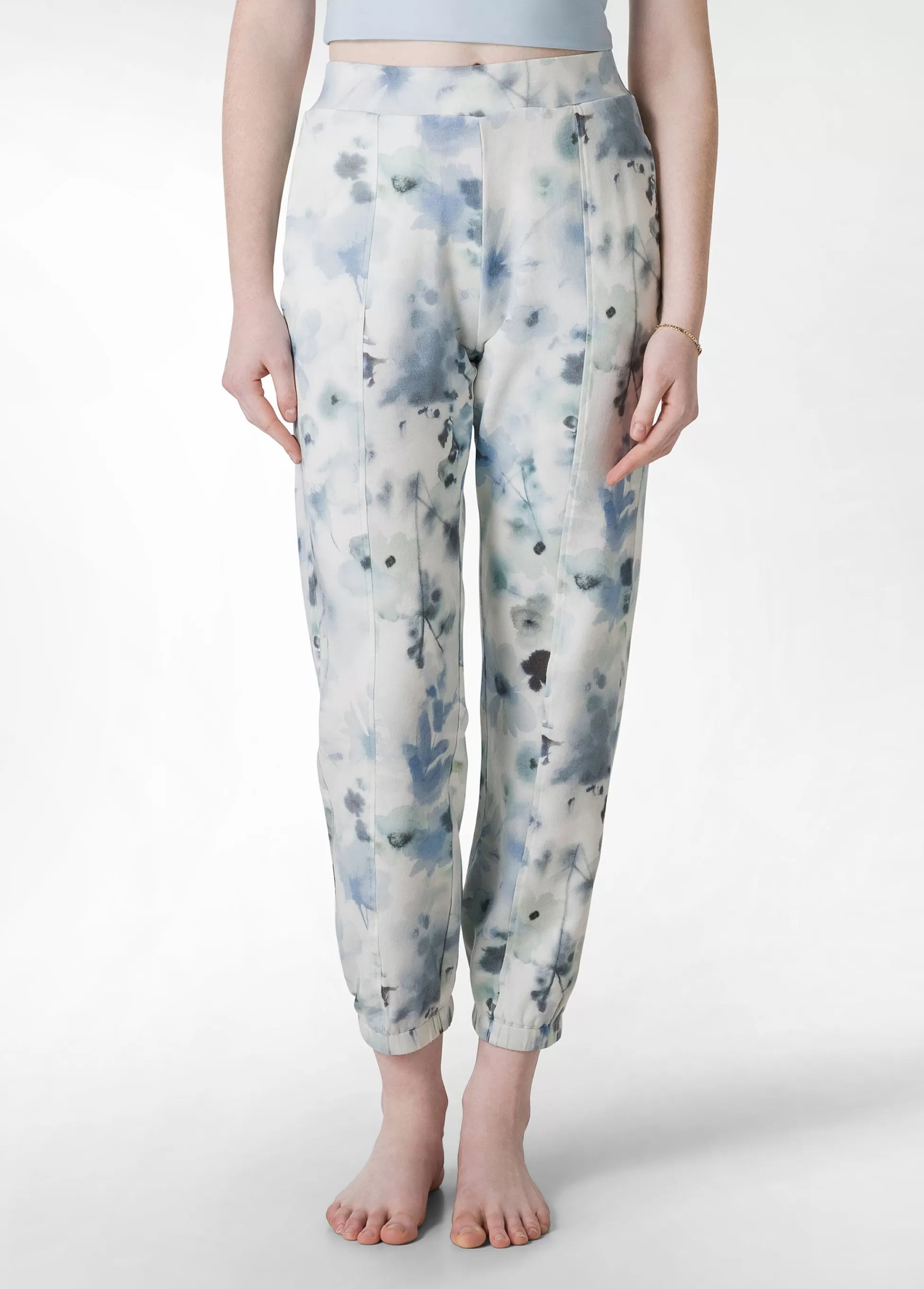 Donna DEHA Pantaloni*Pantalone Morbido Misto Viscosa Stampato Blu
