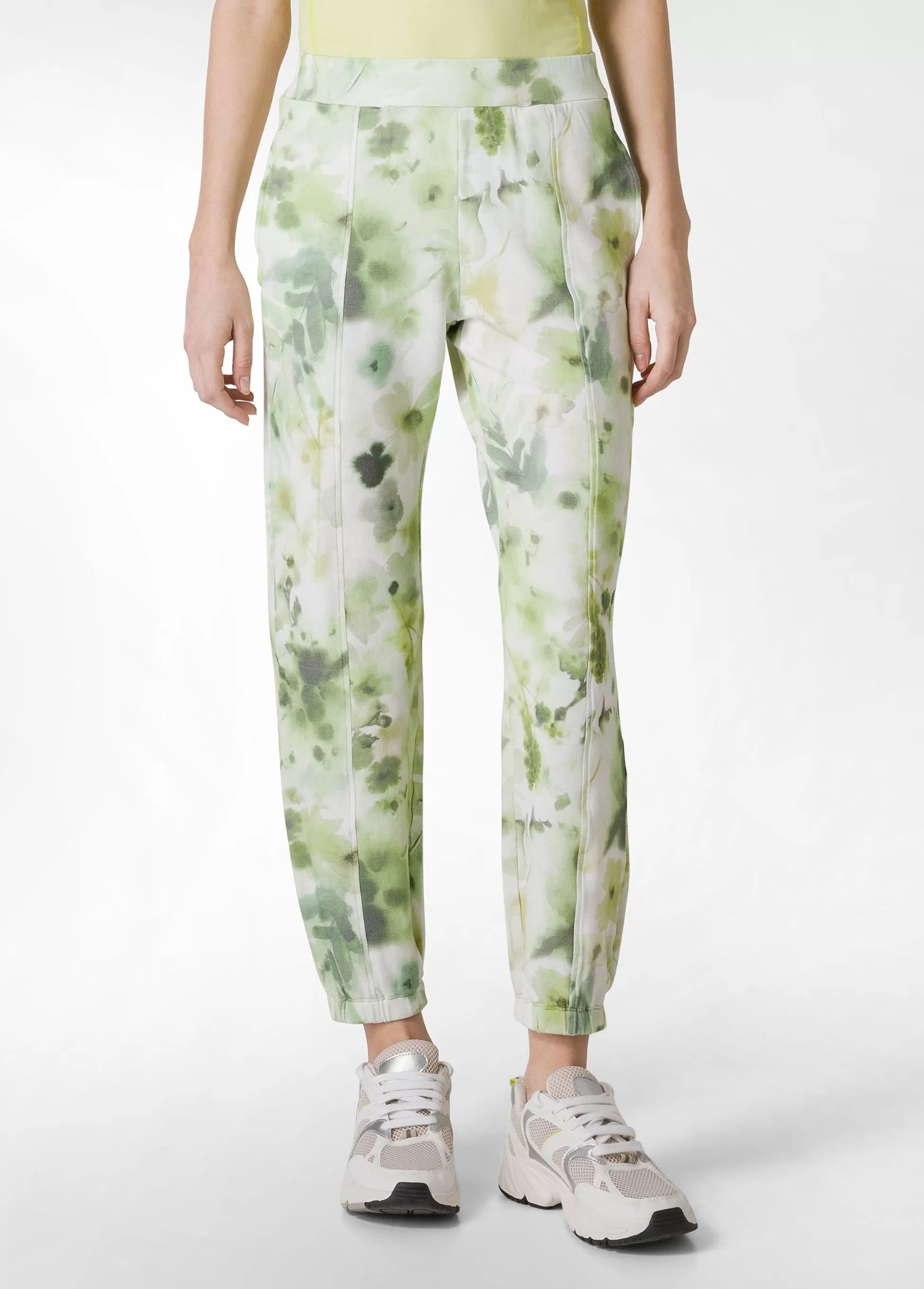 Donna DEHA Pantaloni*Pantalone Morbido Misto Viscosa Stampato Verde