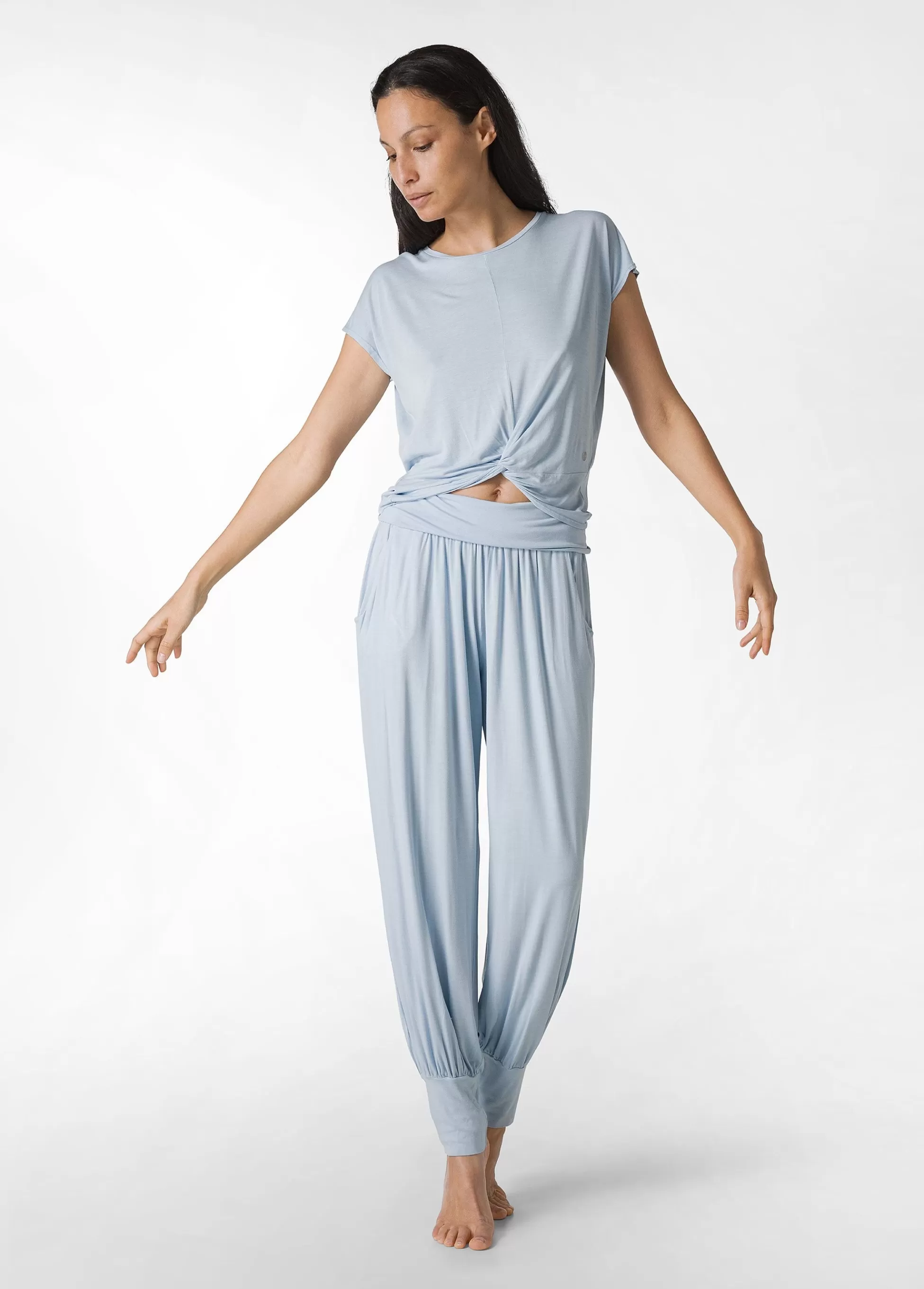 Donna DEHA Pantaloni*Pantalone Odalisca In Viscosa Blu