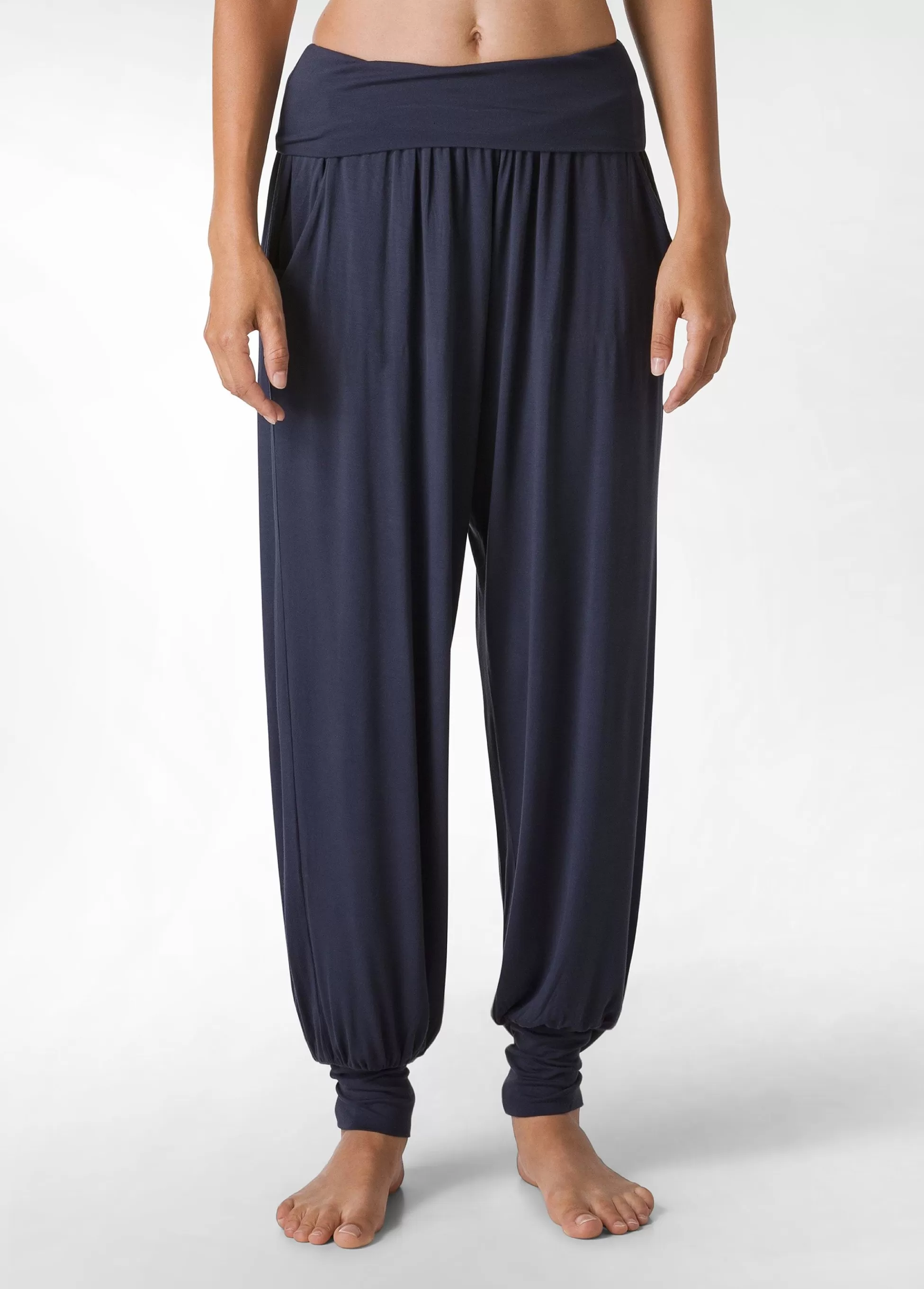 Donna DEHA Pantaloni*Pantalone Odalisca In Viscosa Blu
