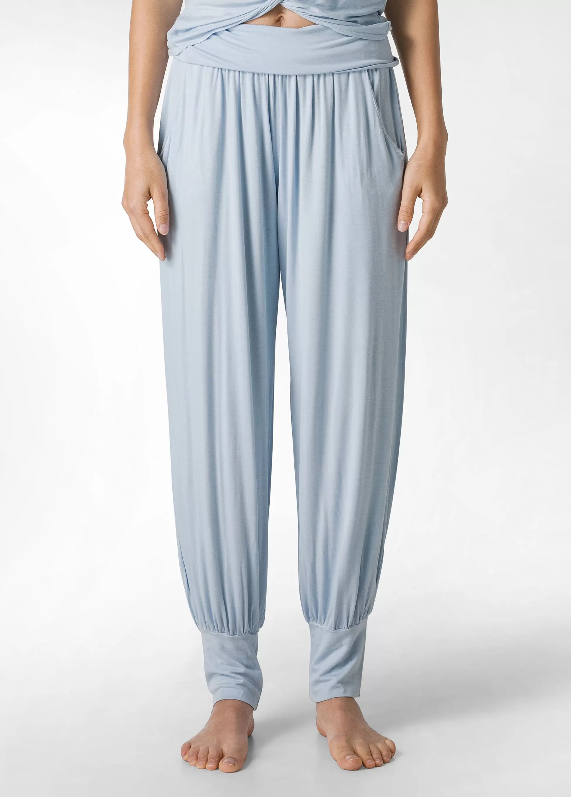 Donna DEHA Pantaloni*Pantalone Odalisca In Viscosa Blu