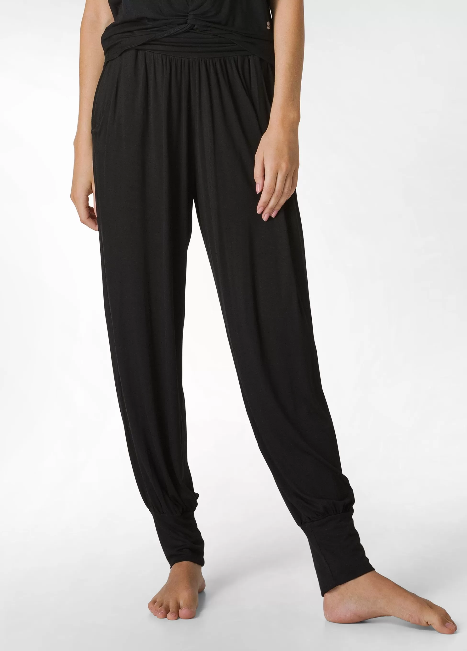 Donna DEHA Pantaloni*Pantalone Odalisca In Viscosa Nero