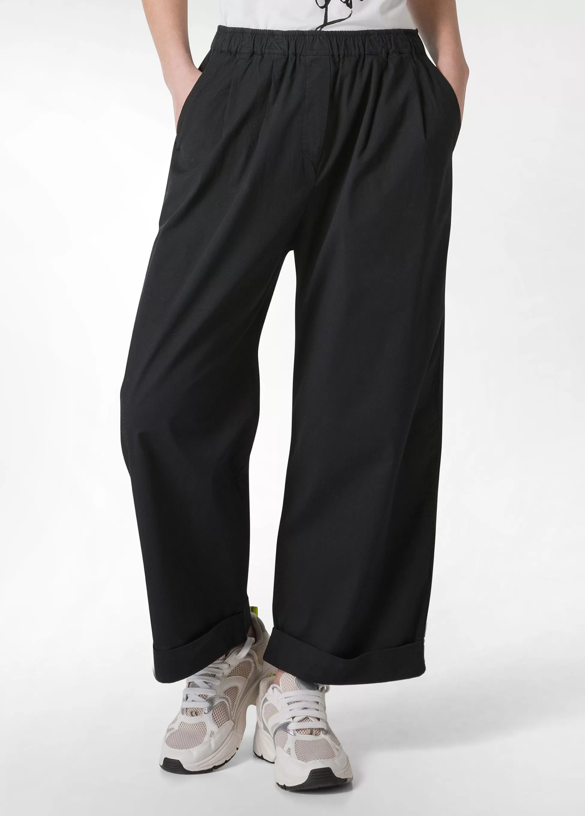 Donna DEHA Pantaloni*Pantalone Relaxed In Popeline Nero