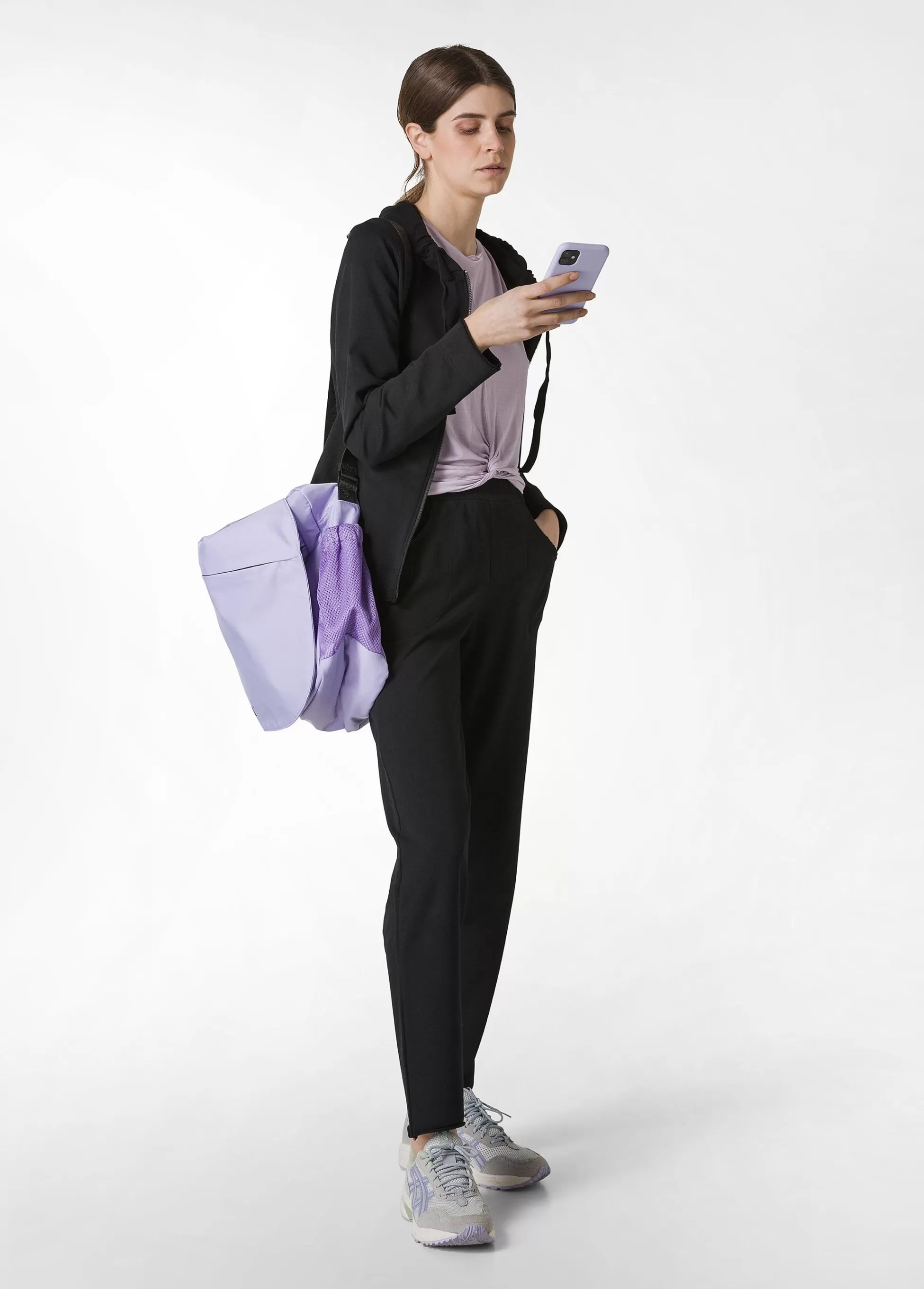 Donna DEHA Pantaloni*Pantalone Slim Fit In Felpa Leggera Nero