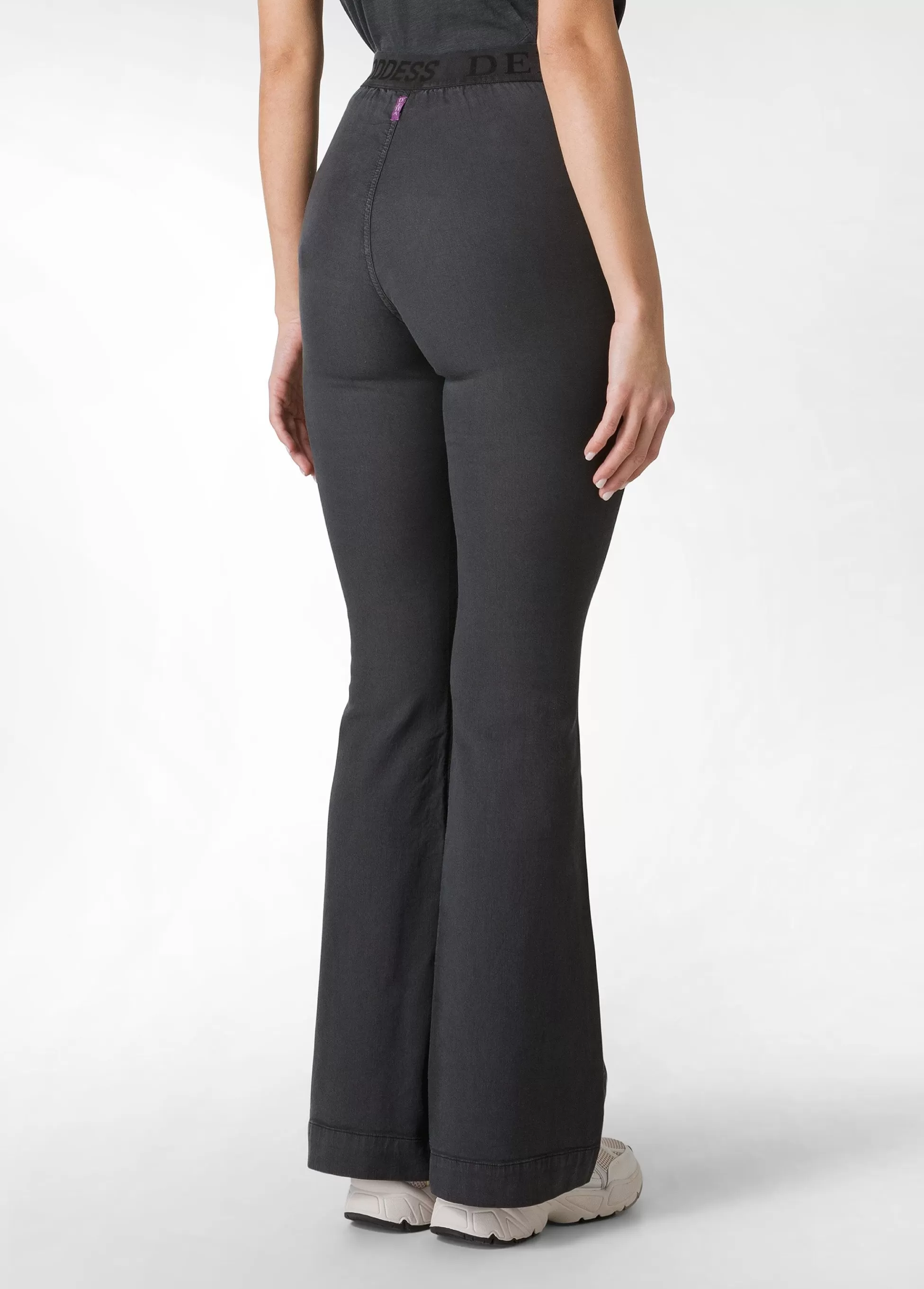 Donna DEHA Pantaloni*Pantalone Svasato In Gabardine Vintage Nero