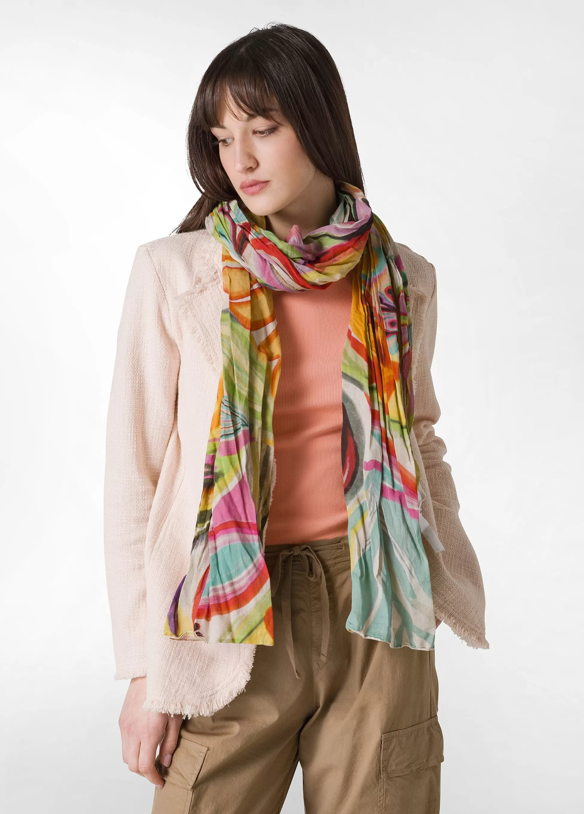 Donna DEHA Accessori*Pashmina In Mussola Stampata Verde