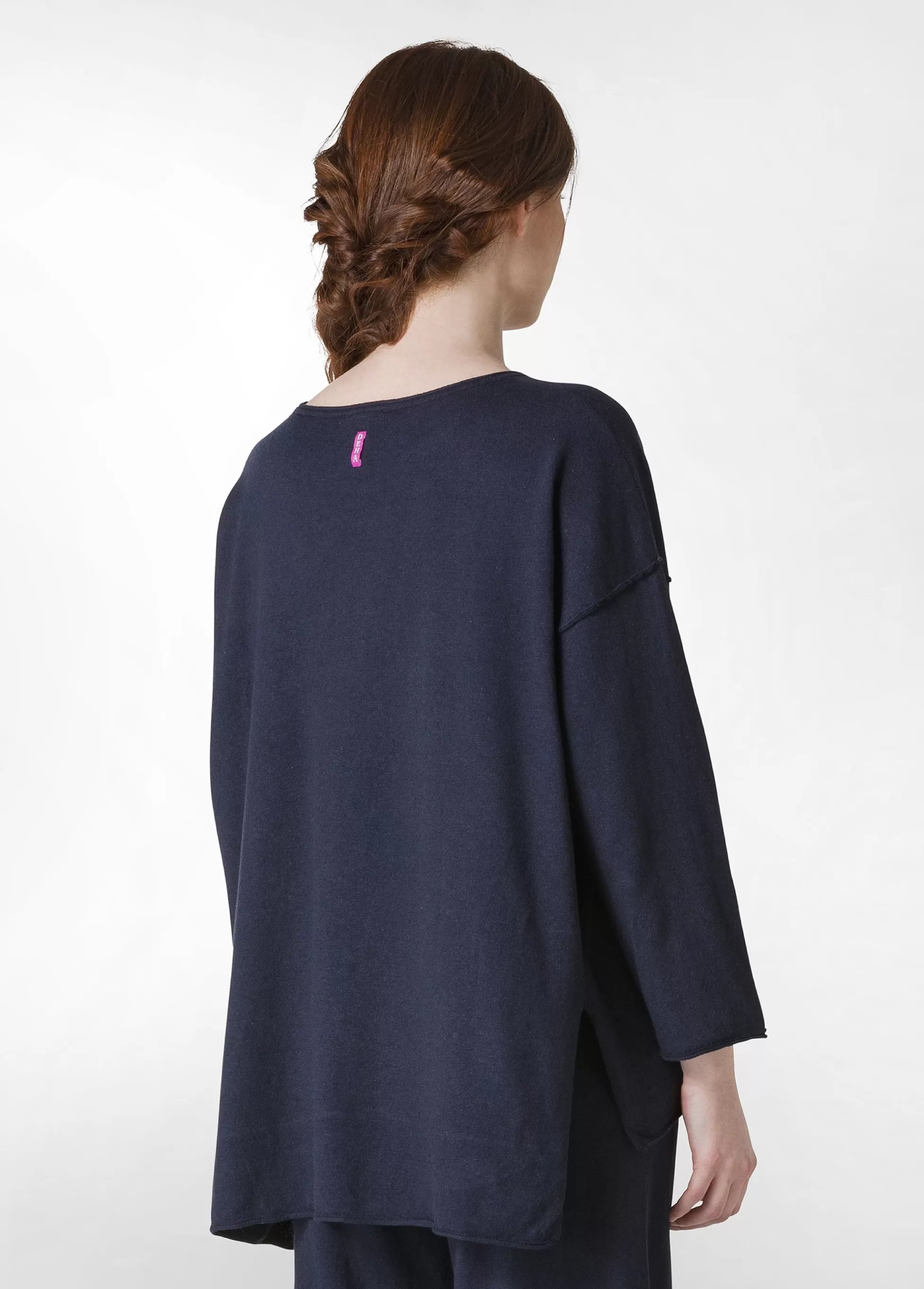 Donna DEHA Felpe & Maglieria*Pullover Ampio In Lino Blu