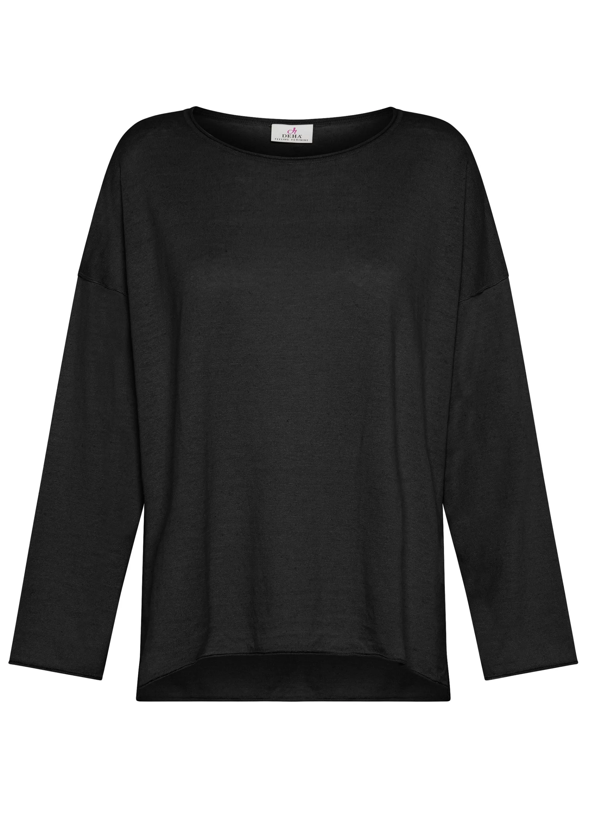 Donna DEHA Felpe & Maglieria*Pullover Ampio In Lino Nero