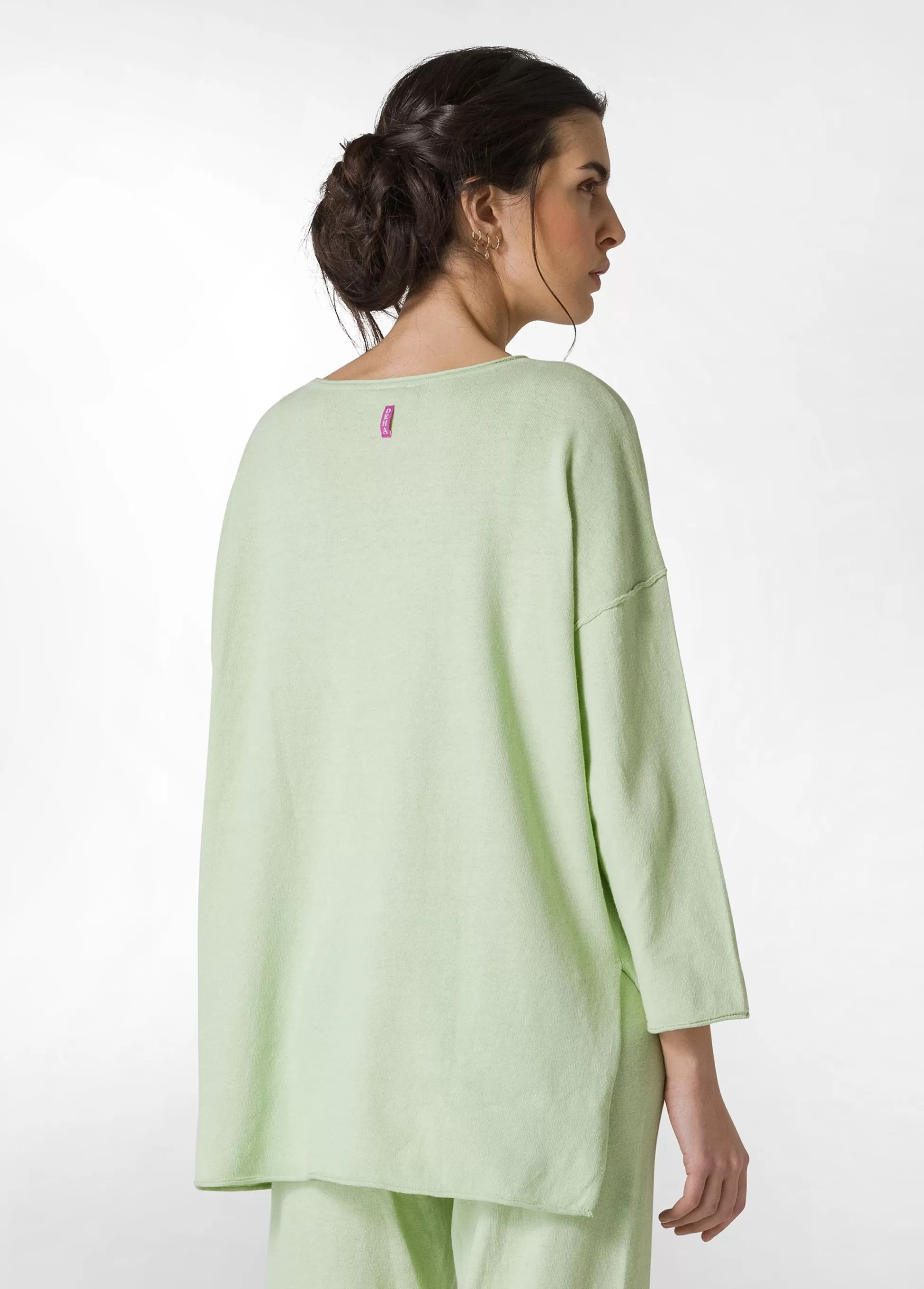Donna DEHA Felpe & Maglieria*Pullover Ampio In Lino Verde