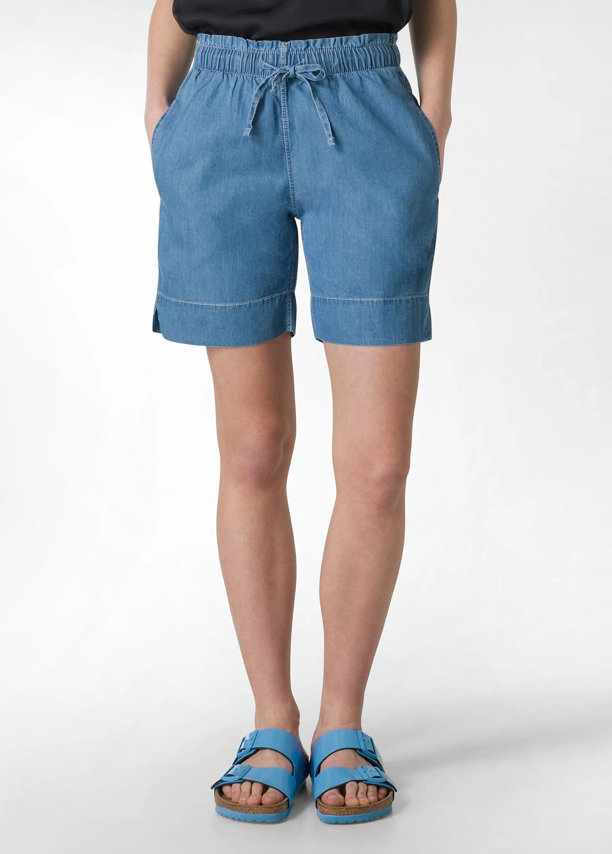 Donna DEHA Bermuda*Shorts In Denim Lyocell Blu