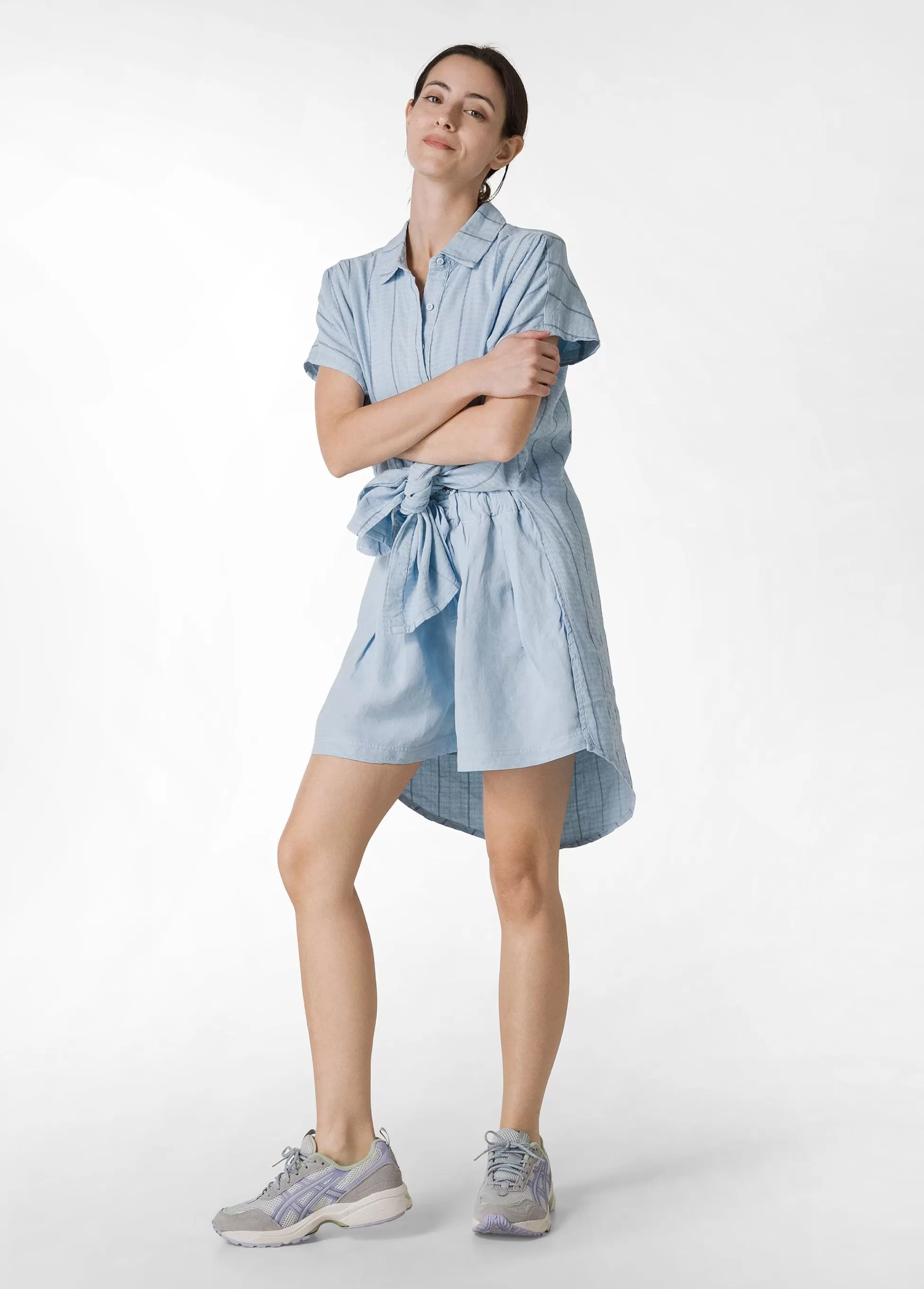 Donna DEHA Bermuda*Shorts In Misto Lino E Lyocell Blu