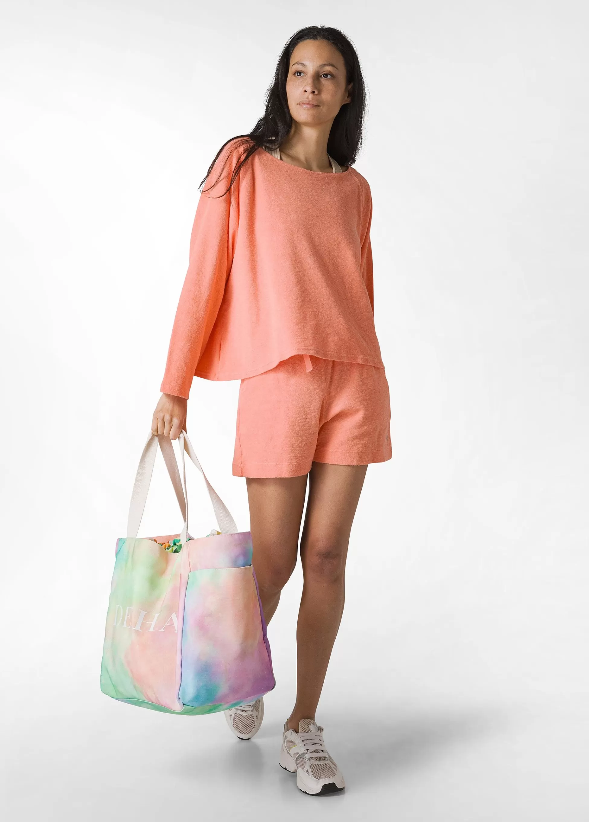 Donna DEHA Pantaloncini Sportivi*Shorts In Spugna Arancio