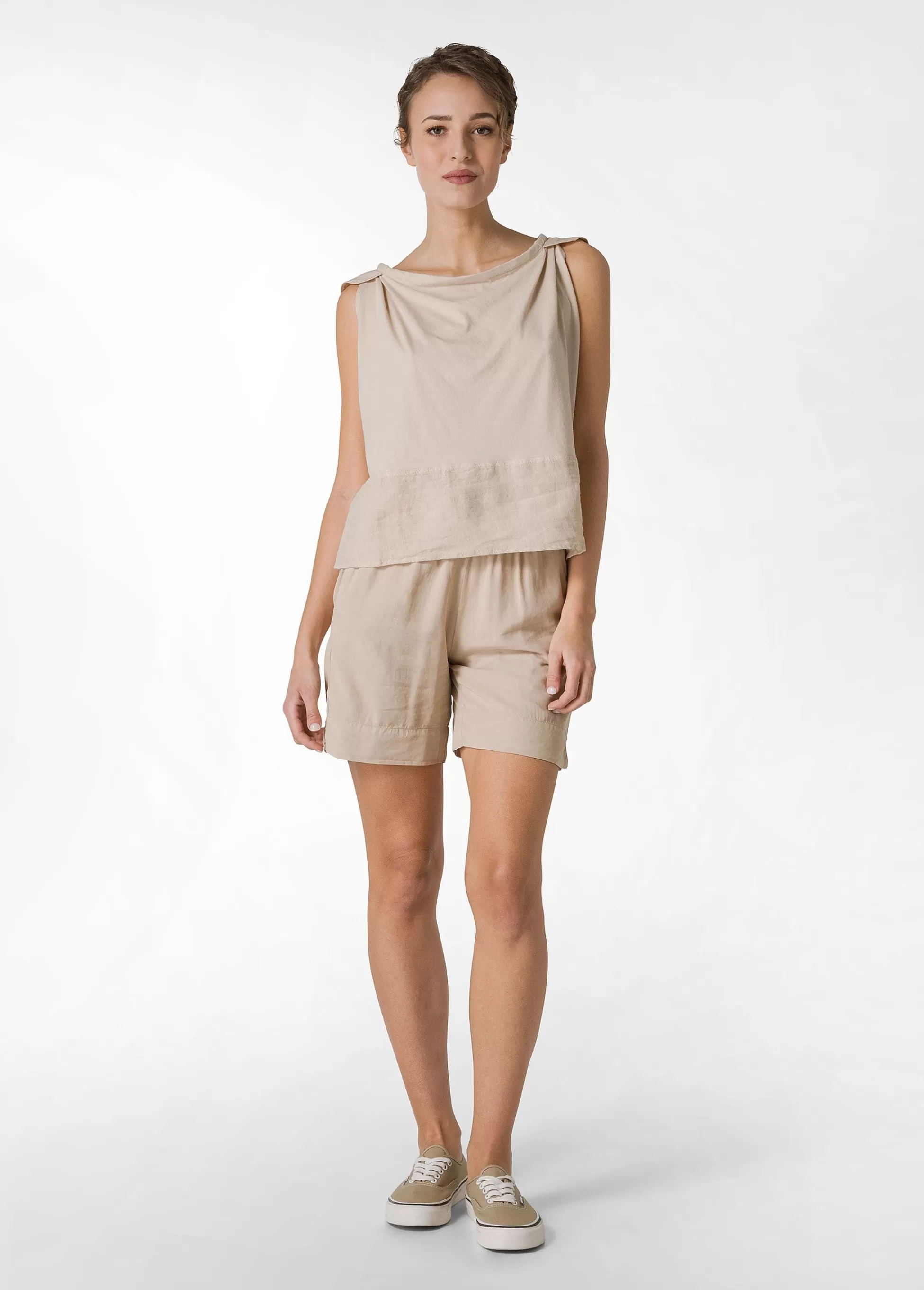 Donna DEHA Bermuda*Shorts In Twill Tencel Beige