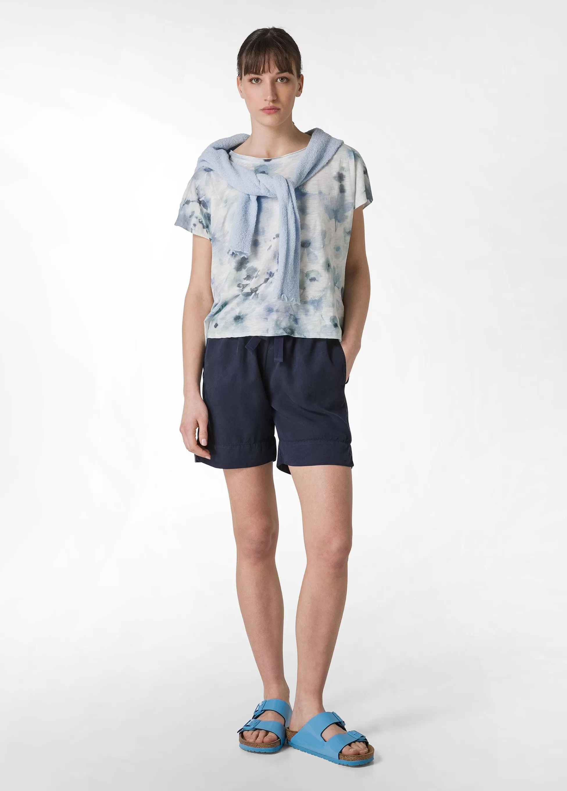Donna DEHA Bermuda*Shorts In Twill Tencel Blu