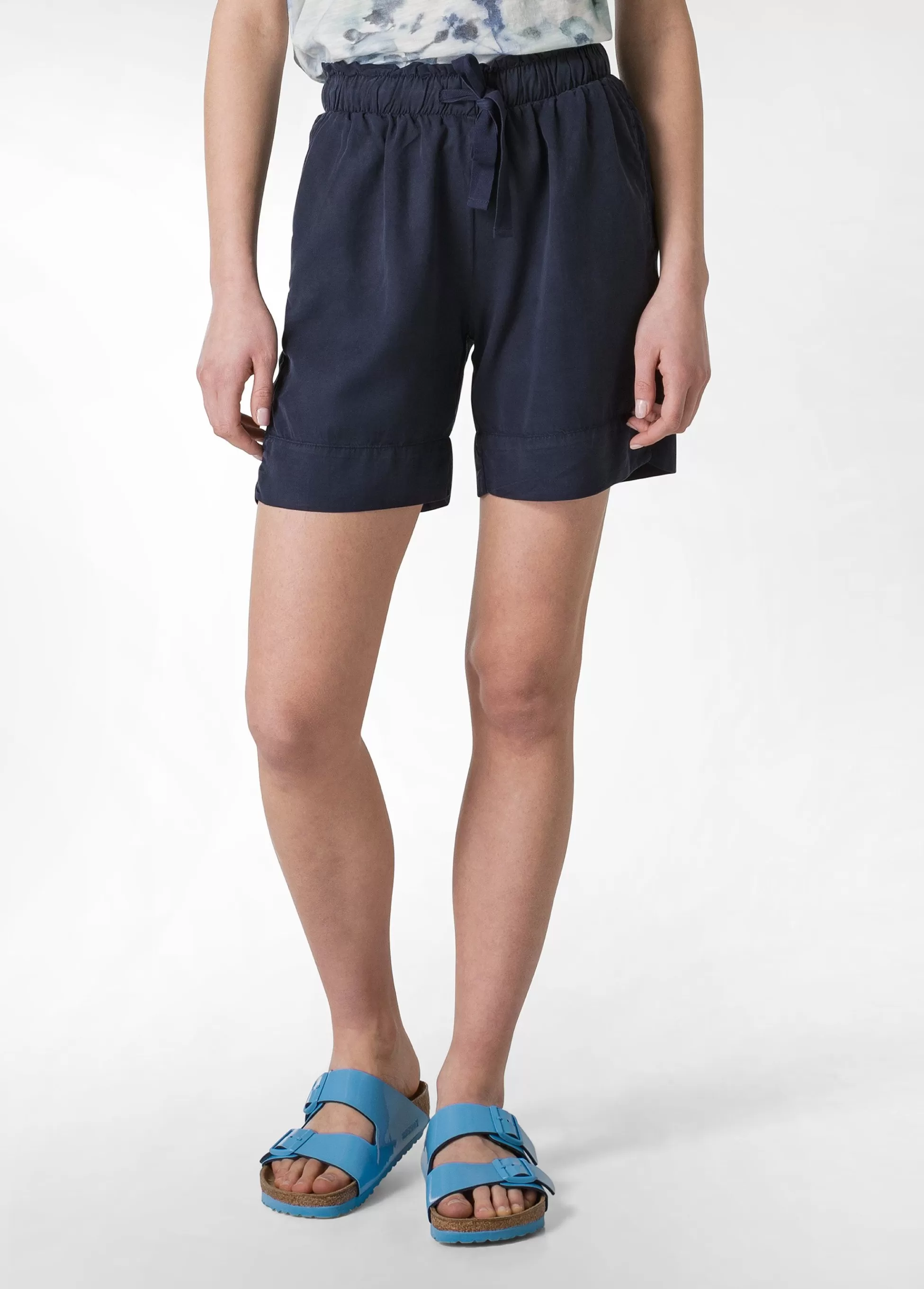 Donna DEHA Bermuda*Shorts In Twill Tencel Blu