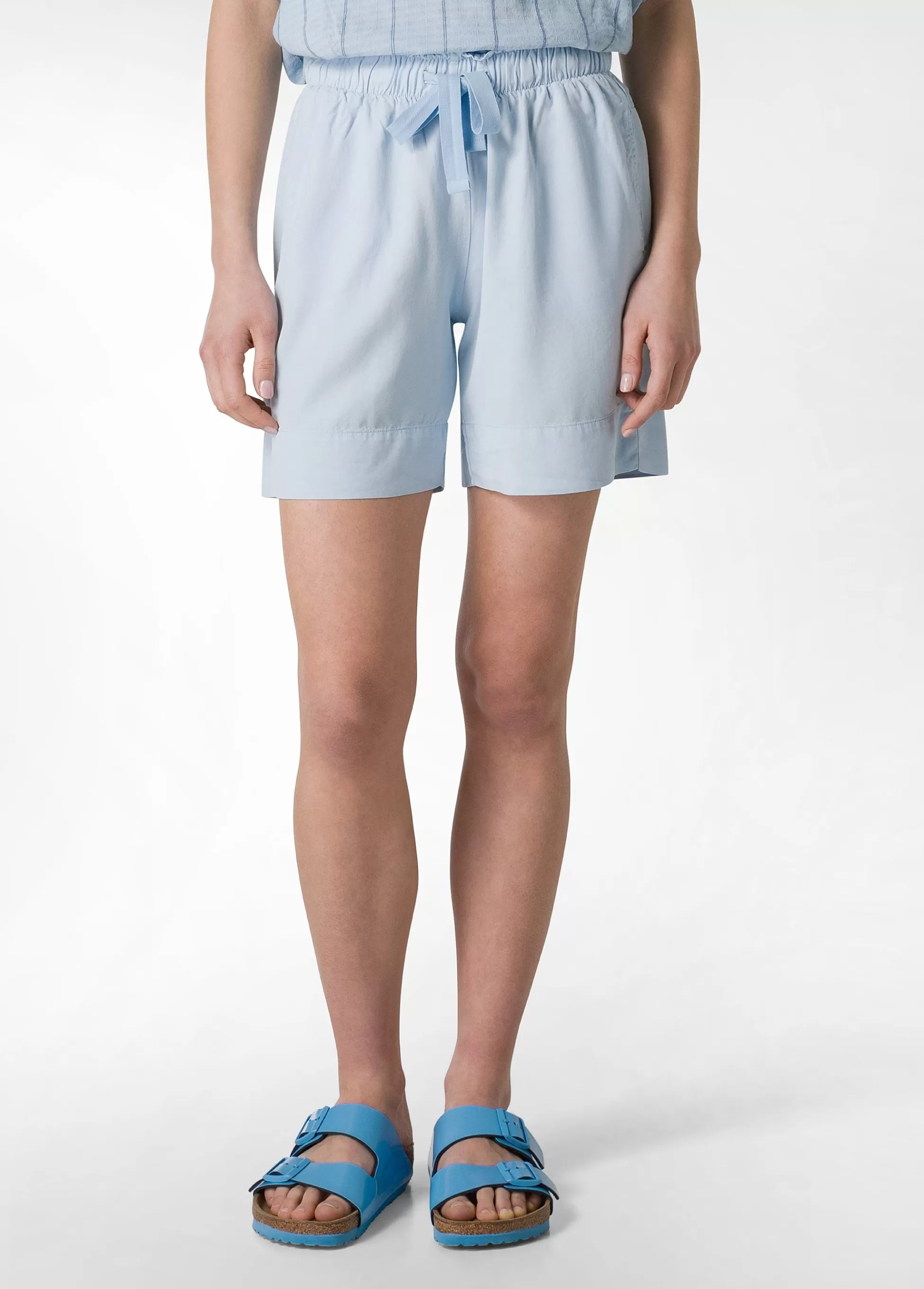 Donna DEHA Bermuda*Shorts In Twill Tencel Blu