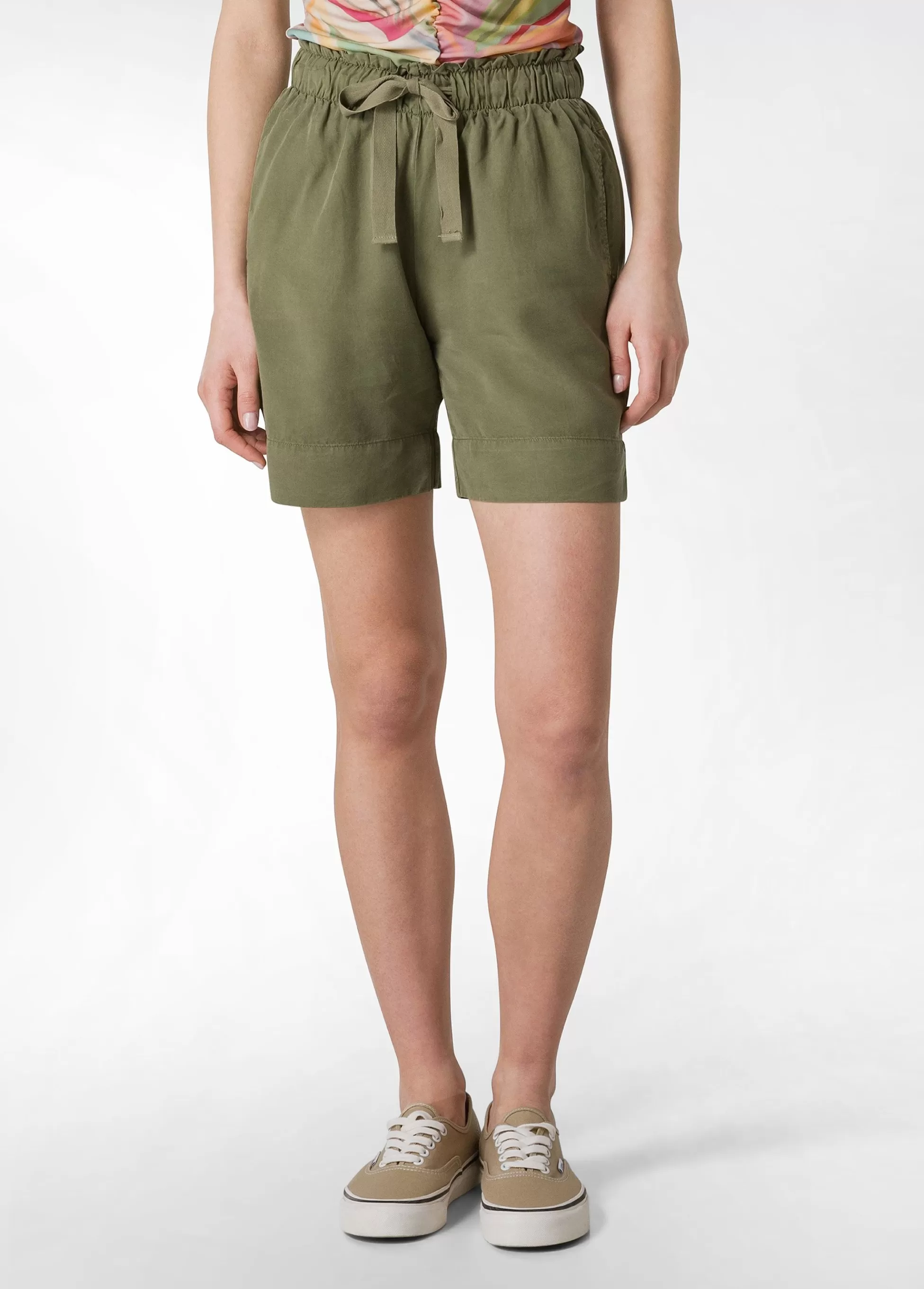 Donna DEHA Bermuda*Shorts In Twill Tencel Verde