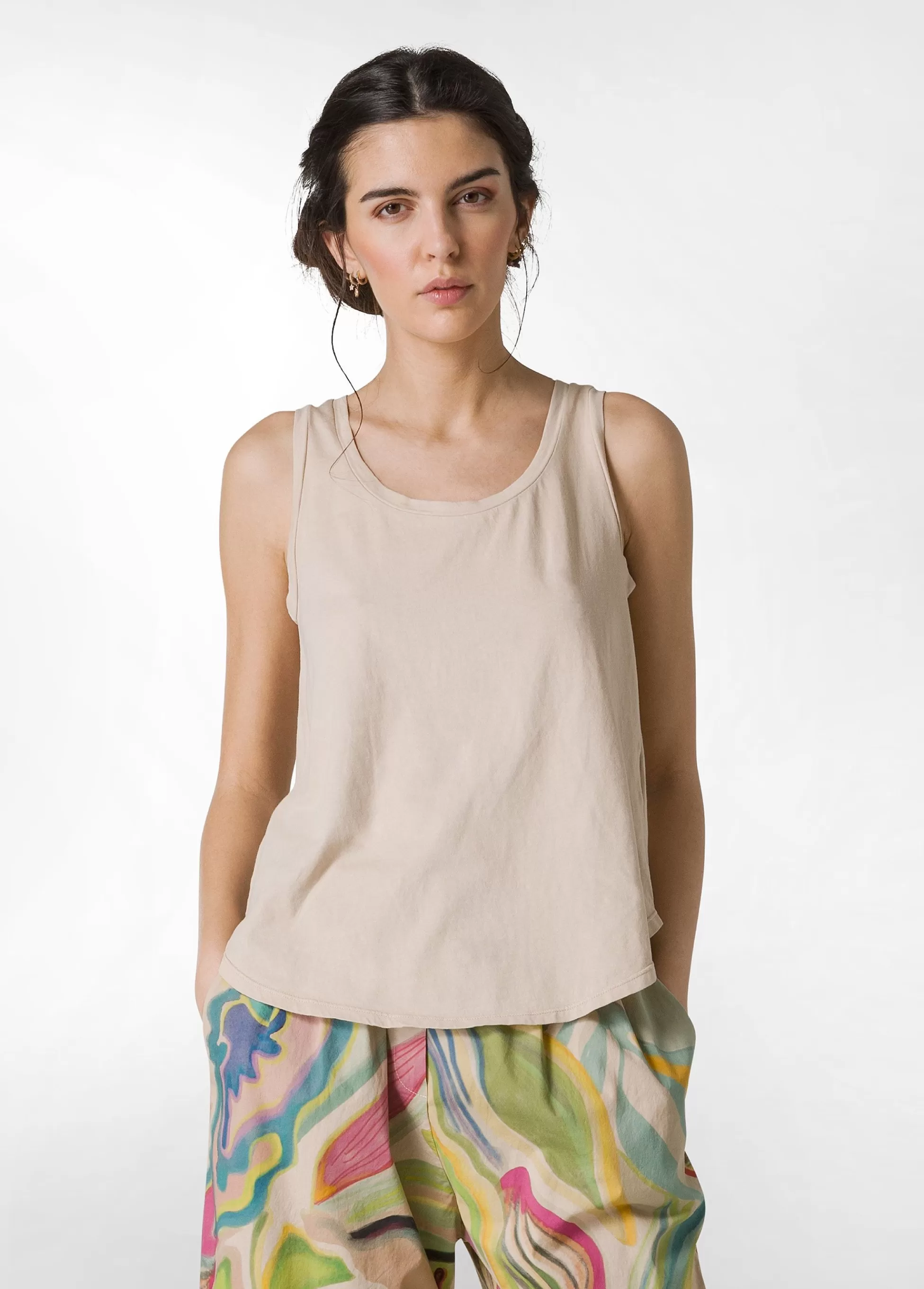 Donna DEHA Top & T-Shirts*Top Comfort In Jersey Beige