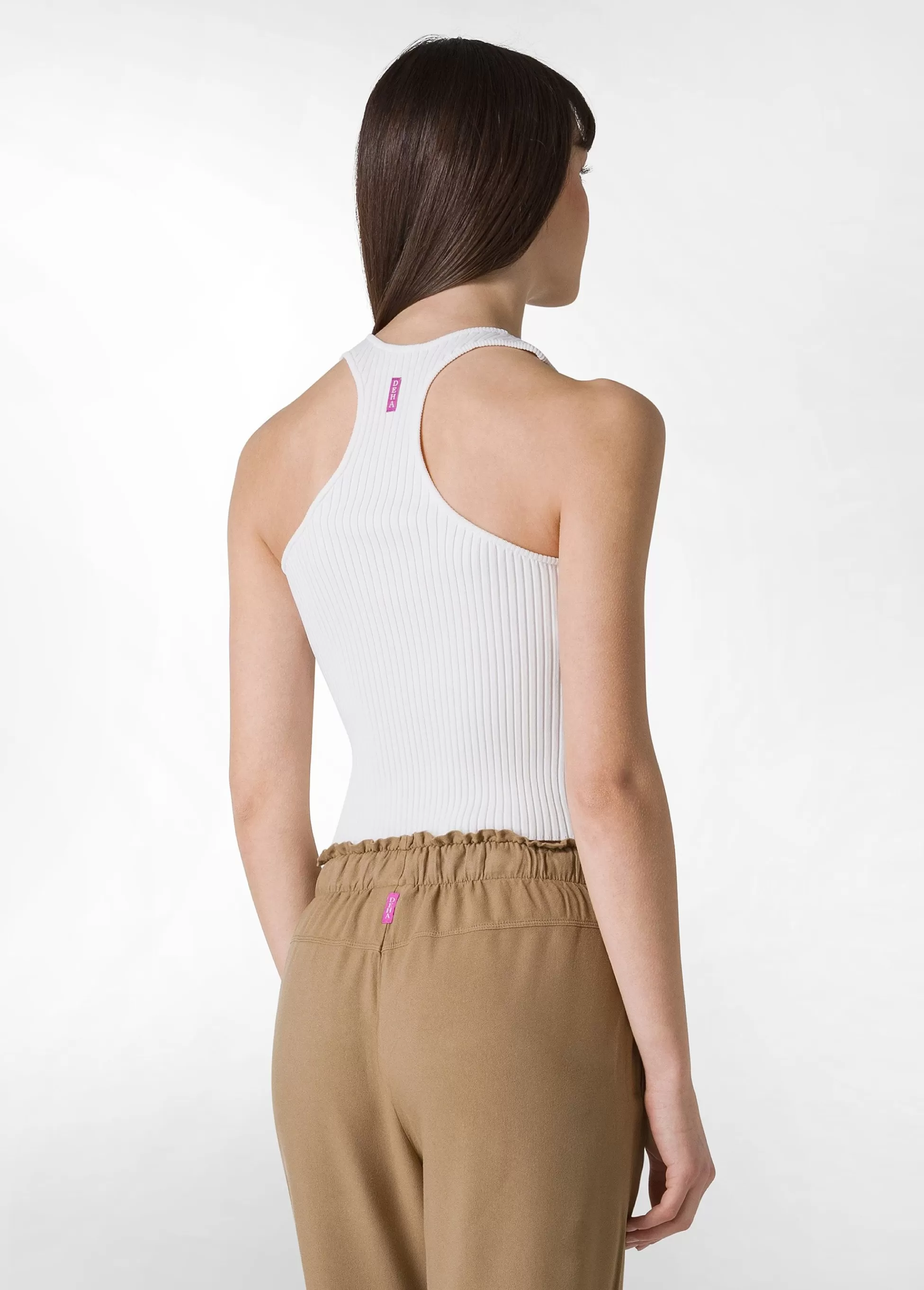 Donna DEHA Felpe & Maglieria*Top In Maglia Di Rayon Bianco