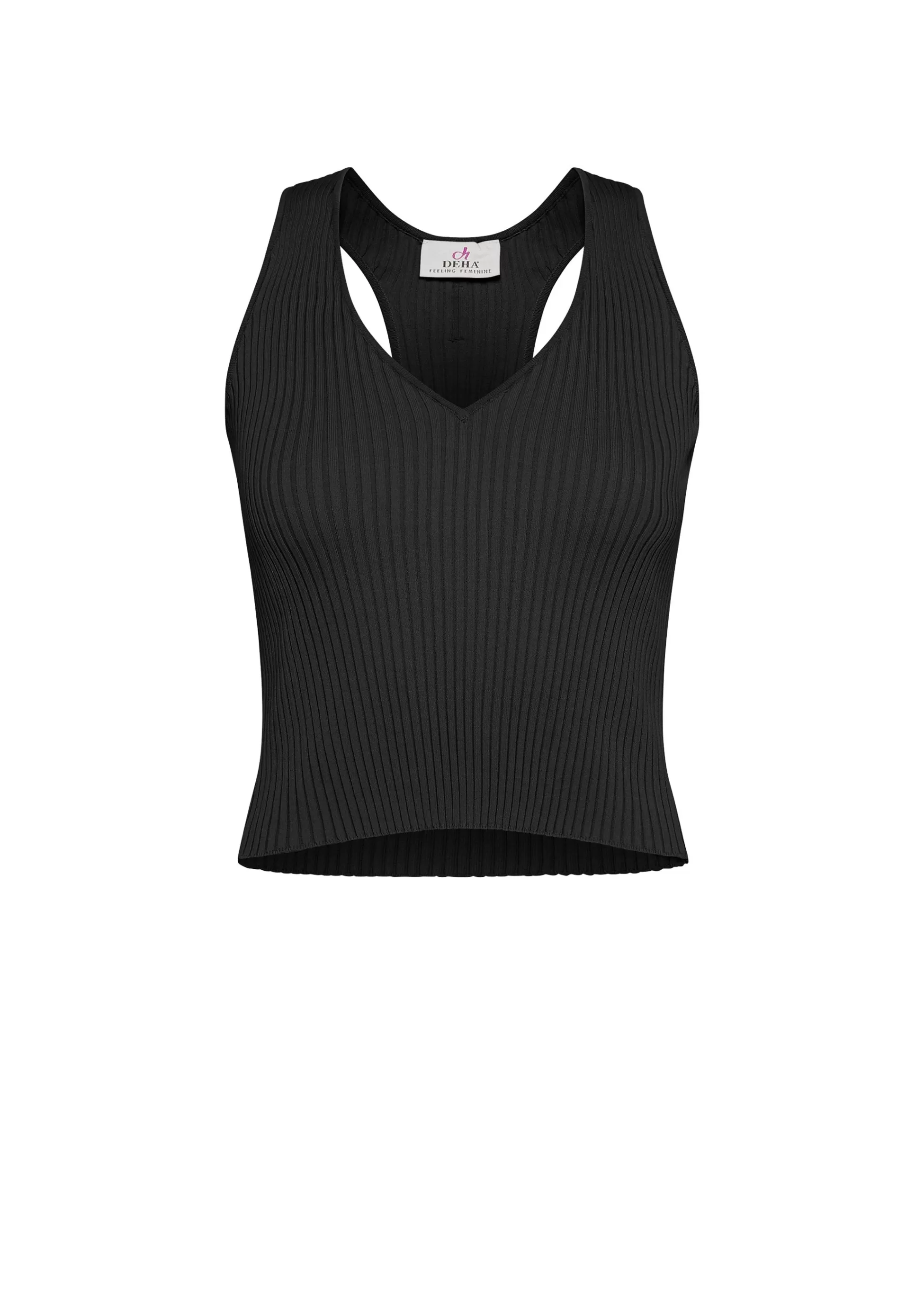 Donna DEHA Felpe & Maglieria*Top In Maglia Di Rayon Nero