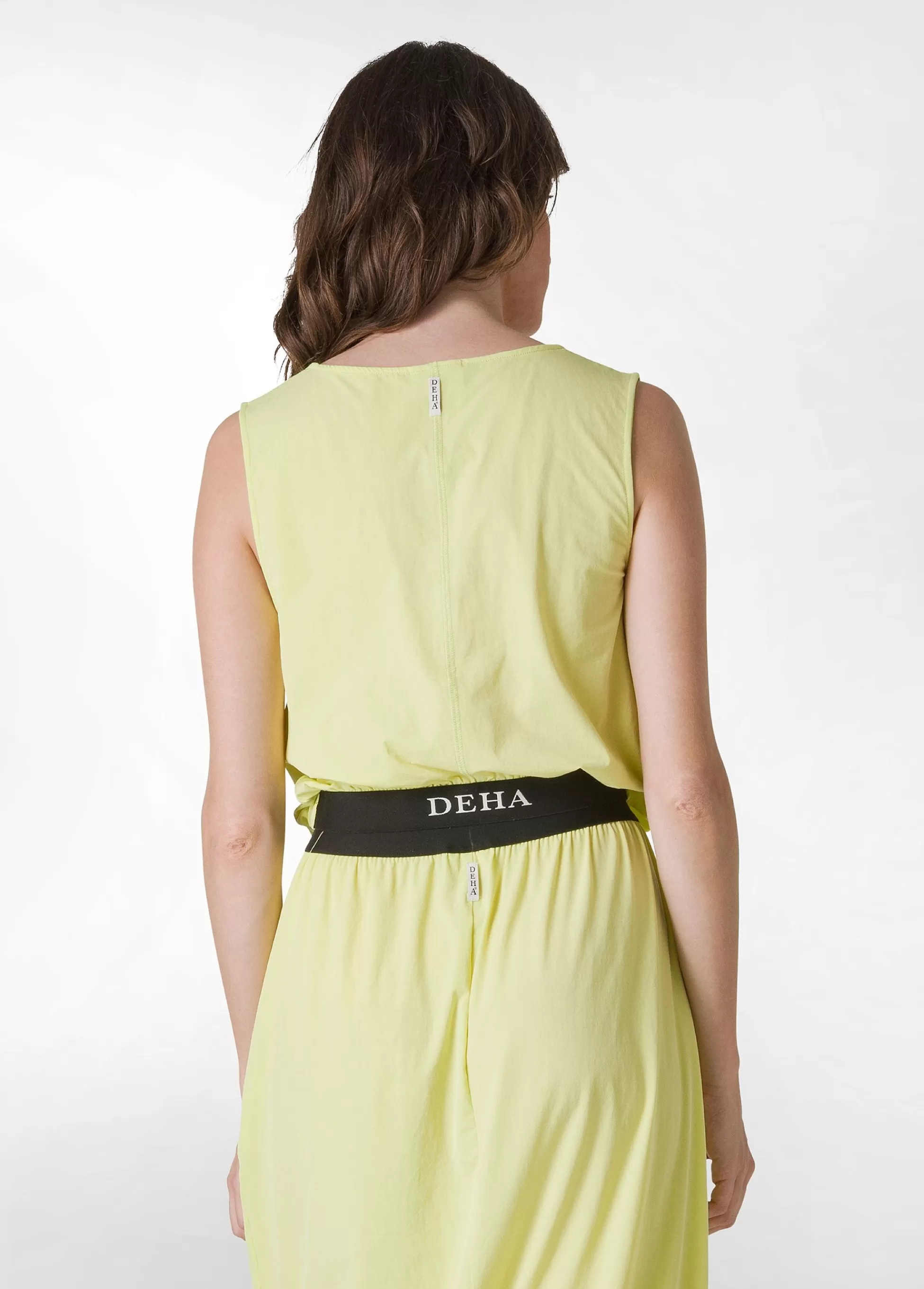 Donna DEHA Top & T-Shirts*Top In Nylon Con Logo Giallo
