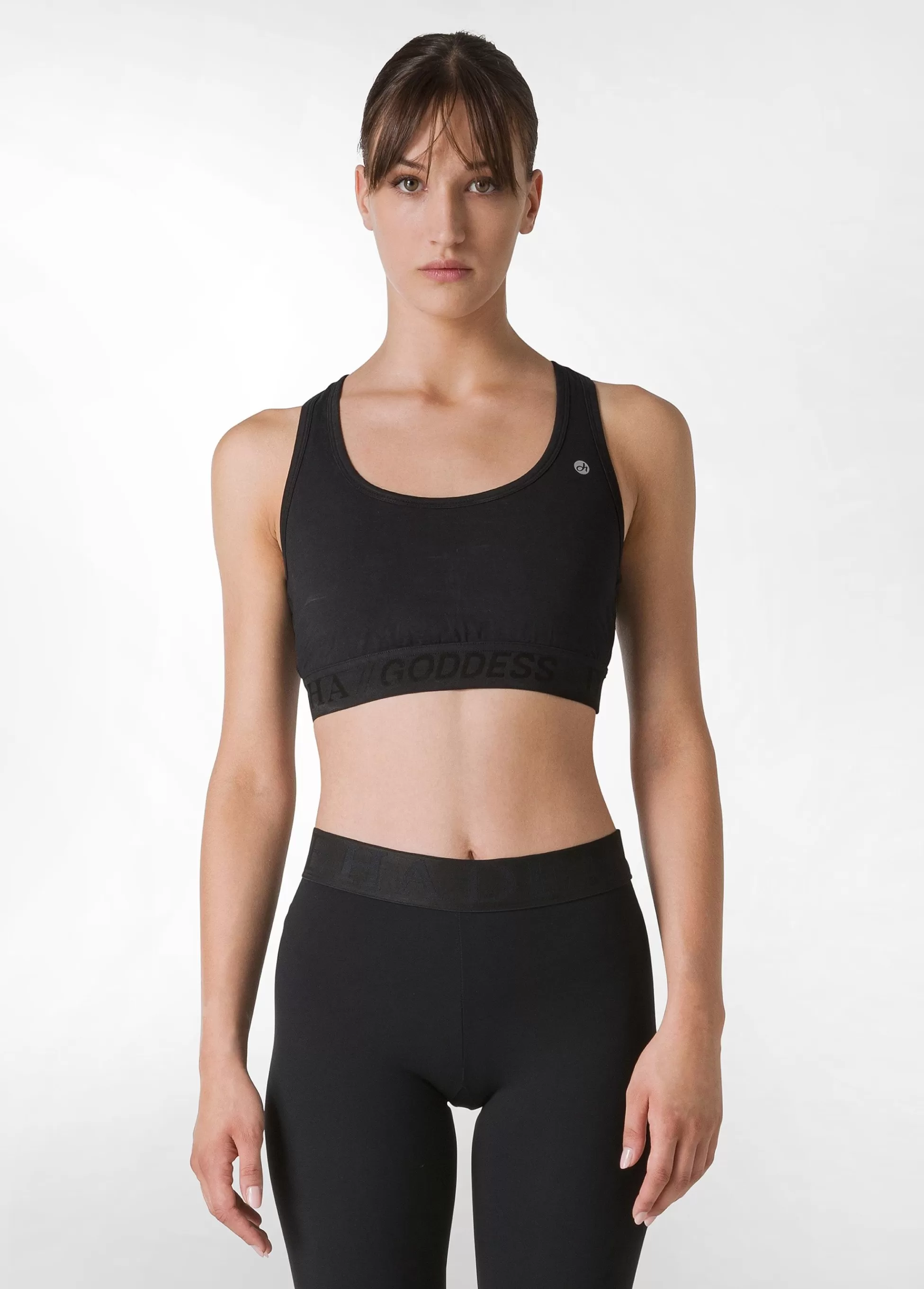 Donna DEHA Canotte E Reggiseni Sportivi*Top Vogatore Jersey Stretch Nero
