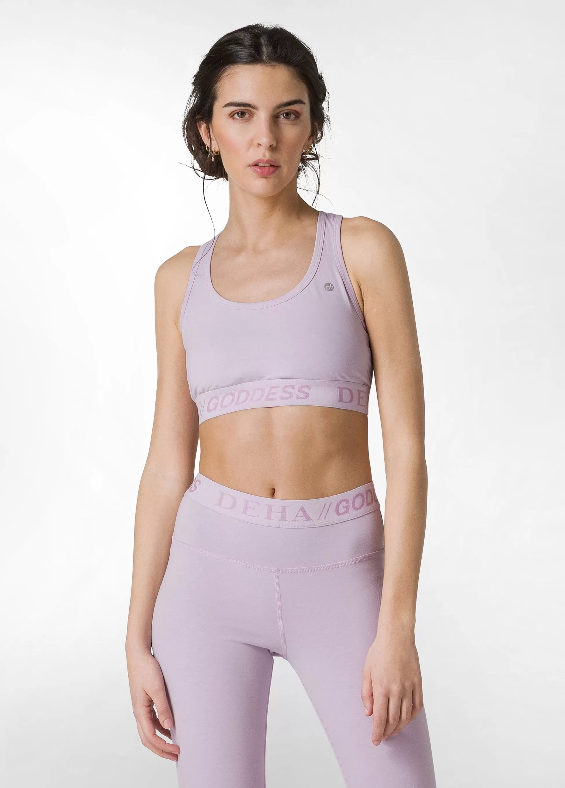 Donna DEHA Canotte E Reggiseni Sportivi*Top Vogatore Jersey Stretch Viola