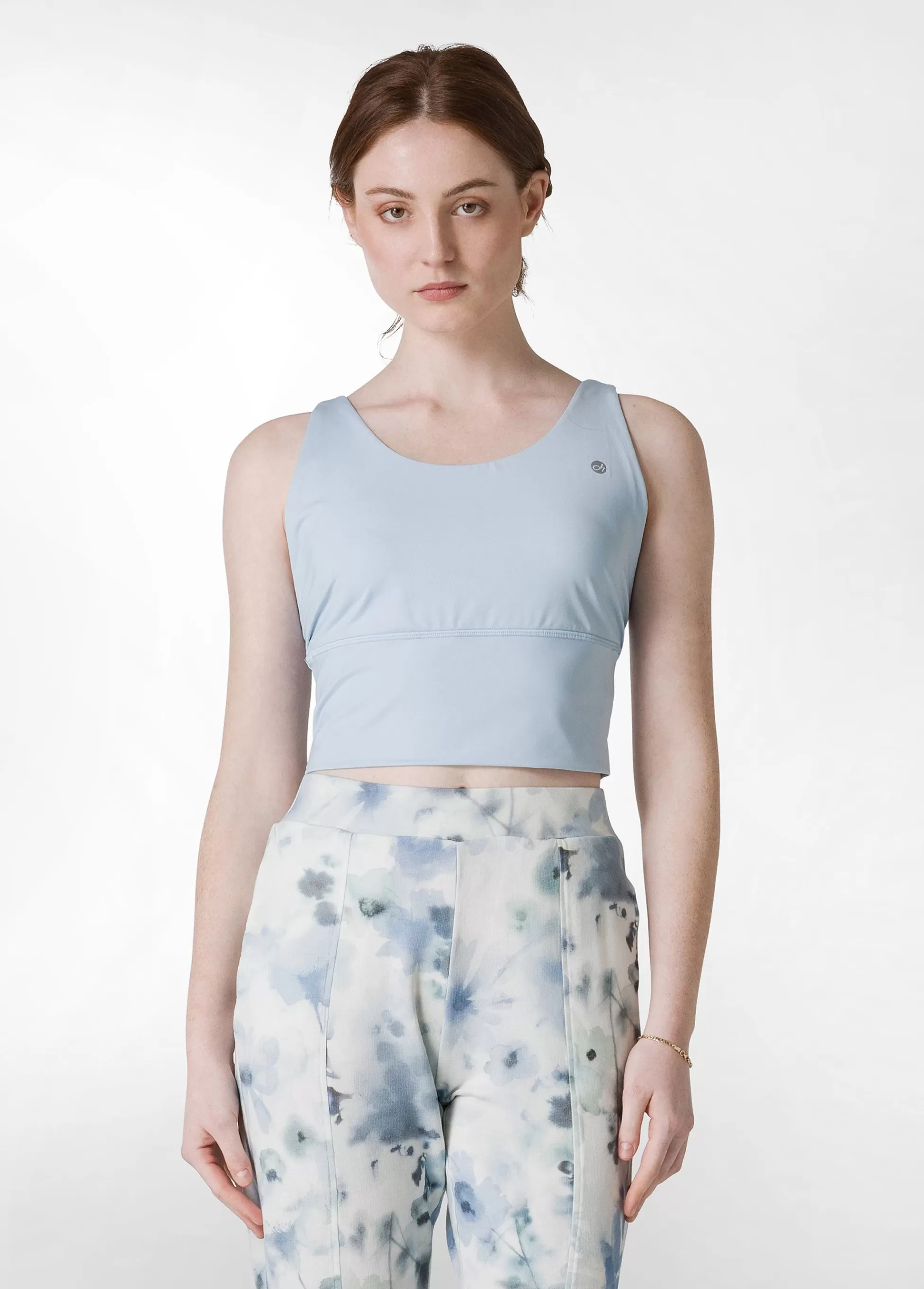 Donna DEHA Canotte E Reggiseni Sportivi*Top Yoga In Microfibra Riciclata Blu