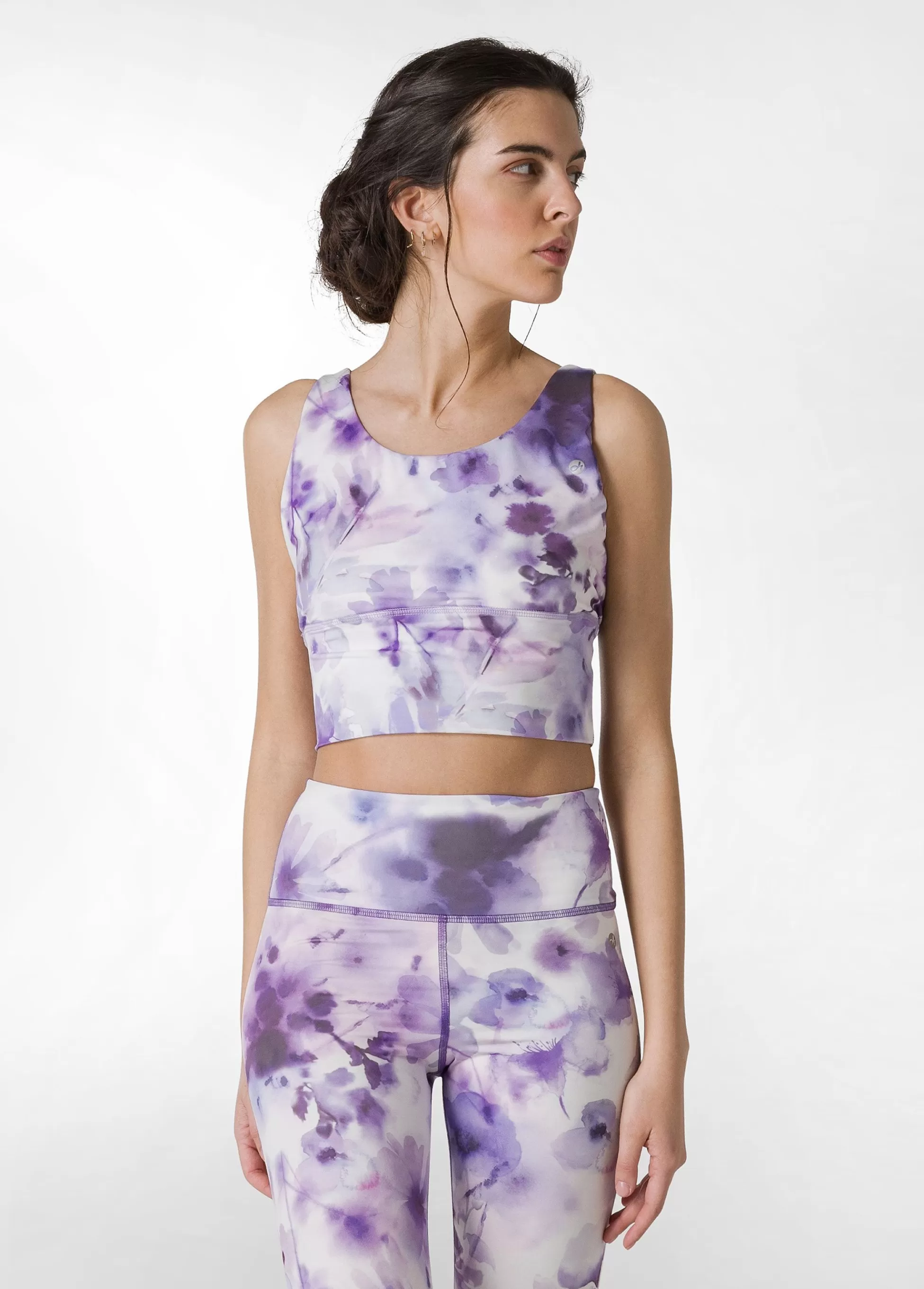 Donna DEHA Canotte E Reggiseni Sportivi*Top Yoga In Microfibra Riciclata Stampata Viola