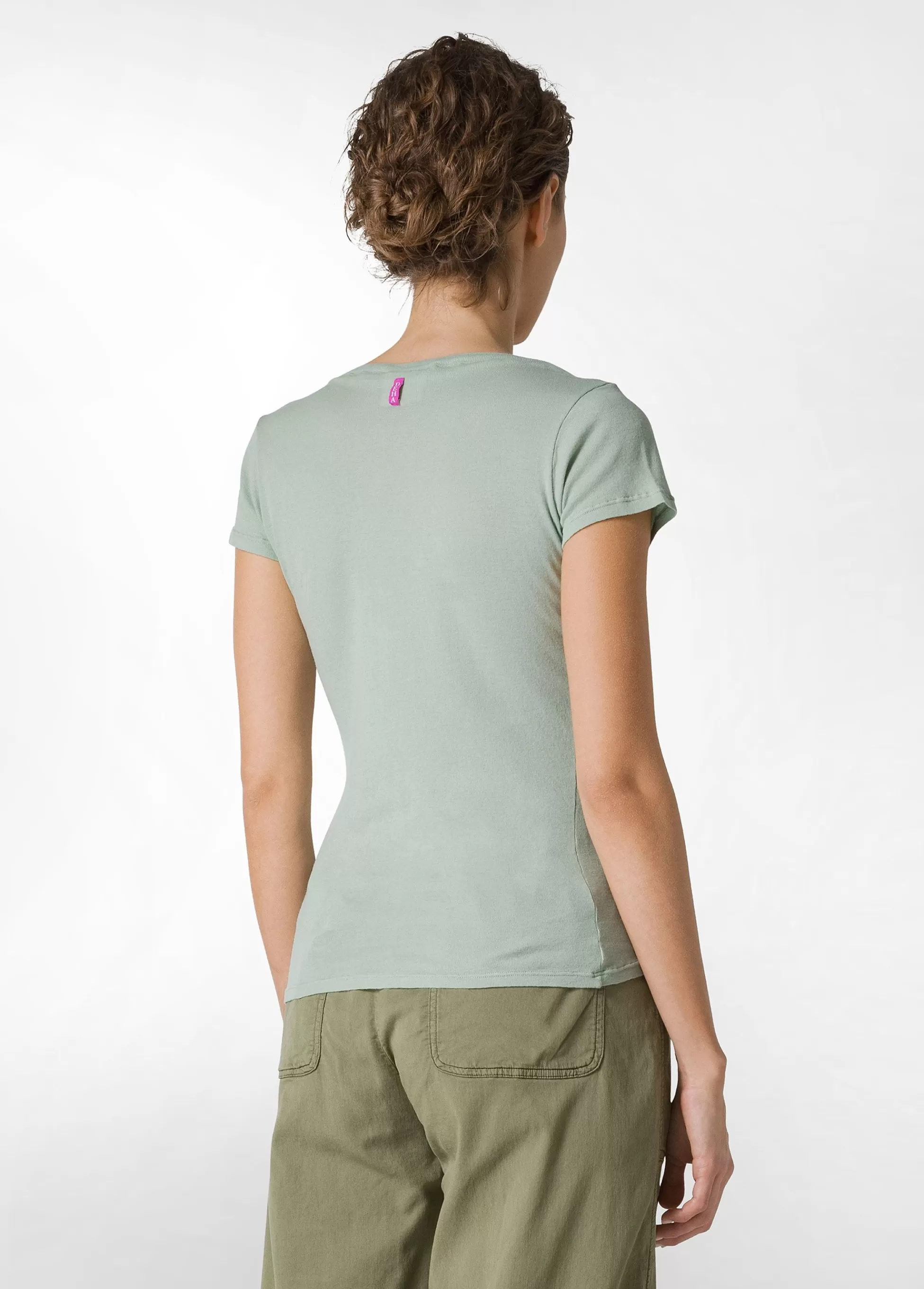 Donna DEHA Top & T-Shirts*T-Shirt A Costine Con Bottoni Verde